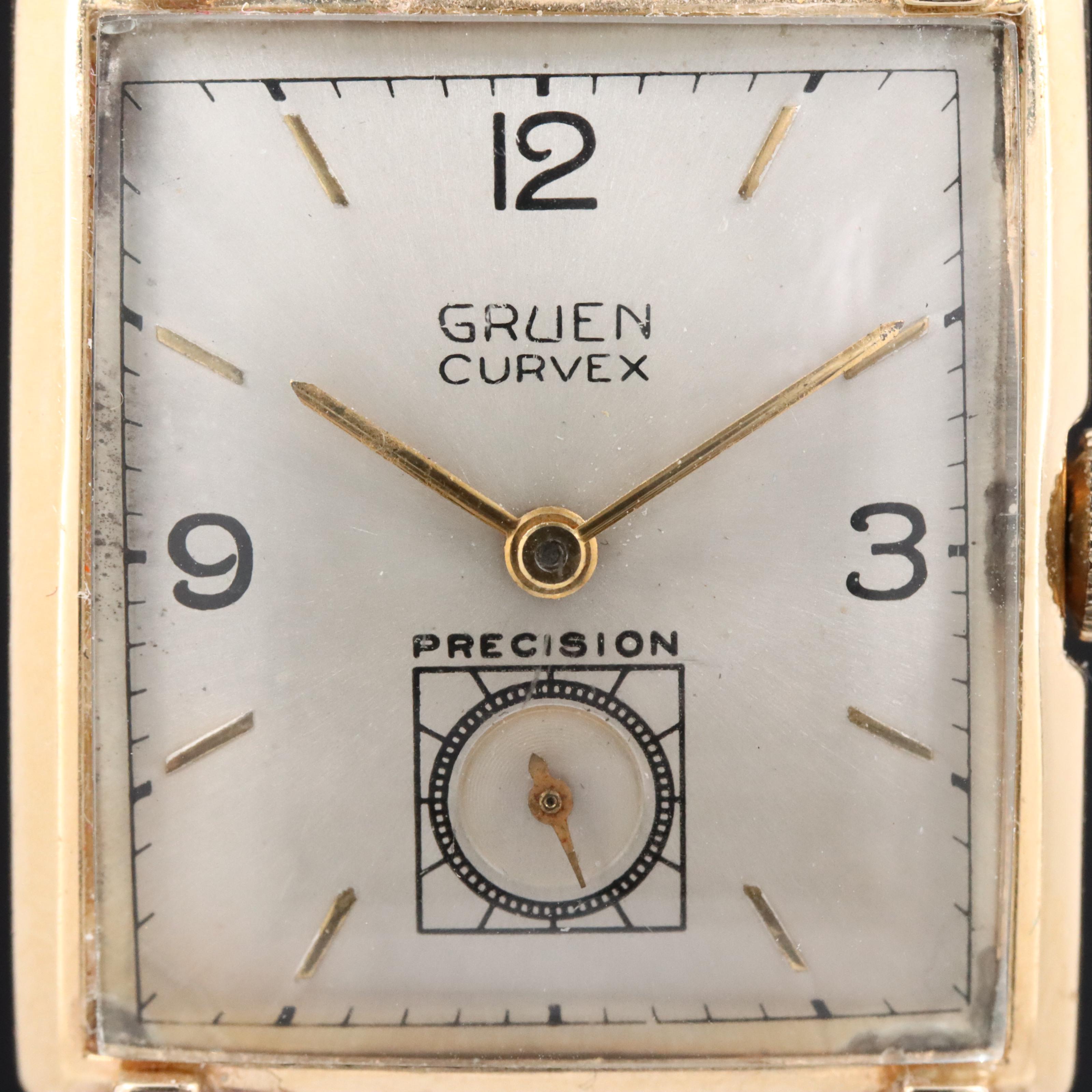 Vintage 14K Gruen Curvex Precision Watch