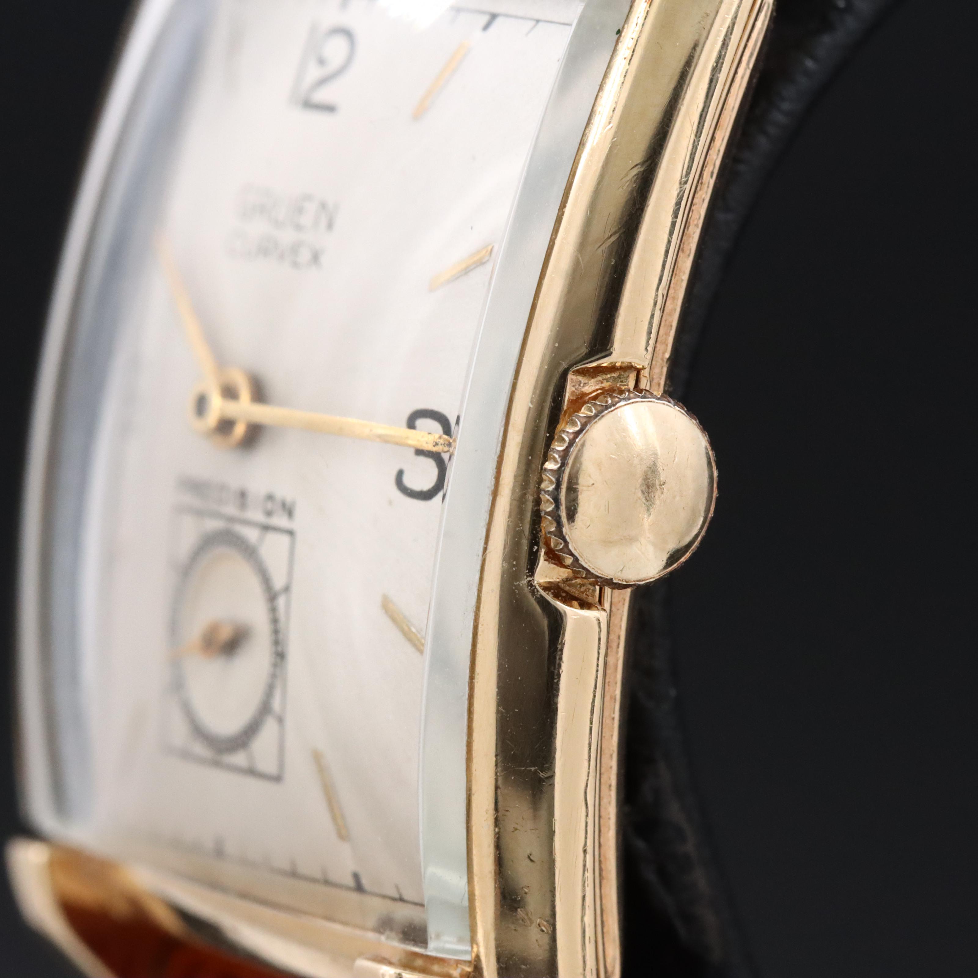 Vintage 14K Gruen Curvex Precision Watch