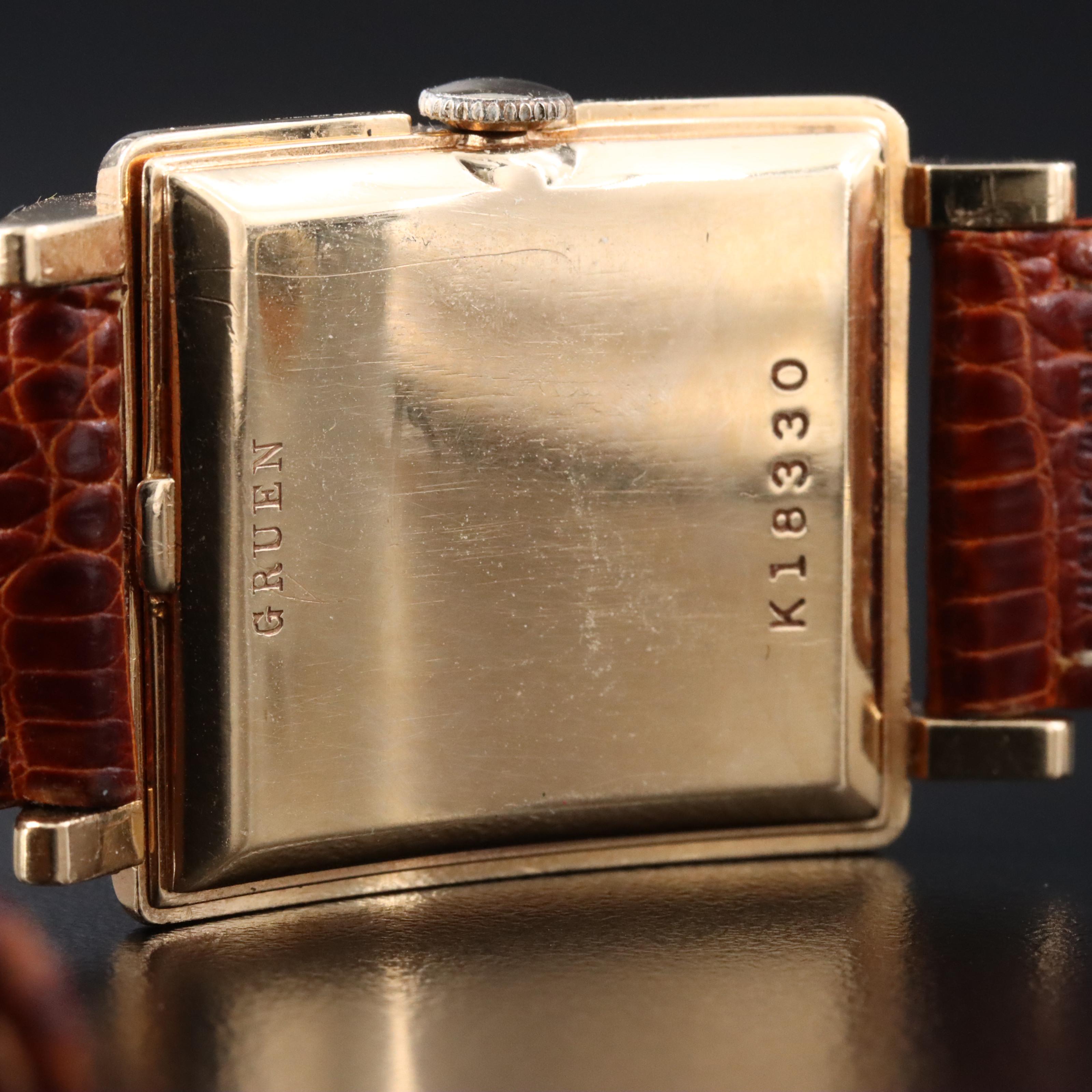 Vintage 14K Gruen Curvex Precision Watch