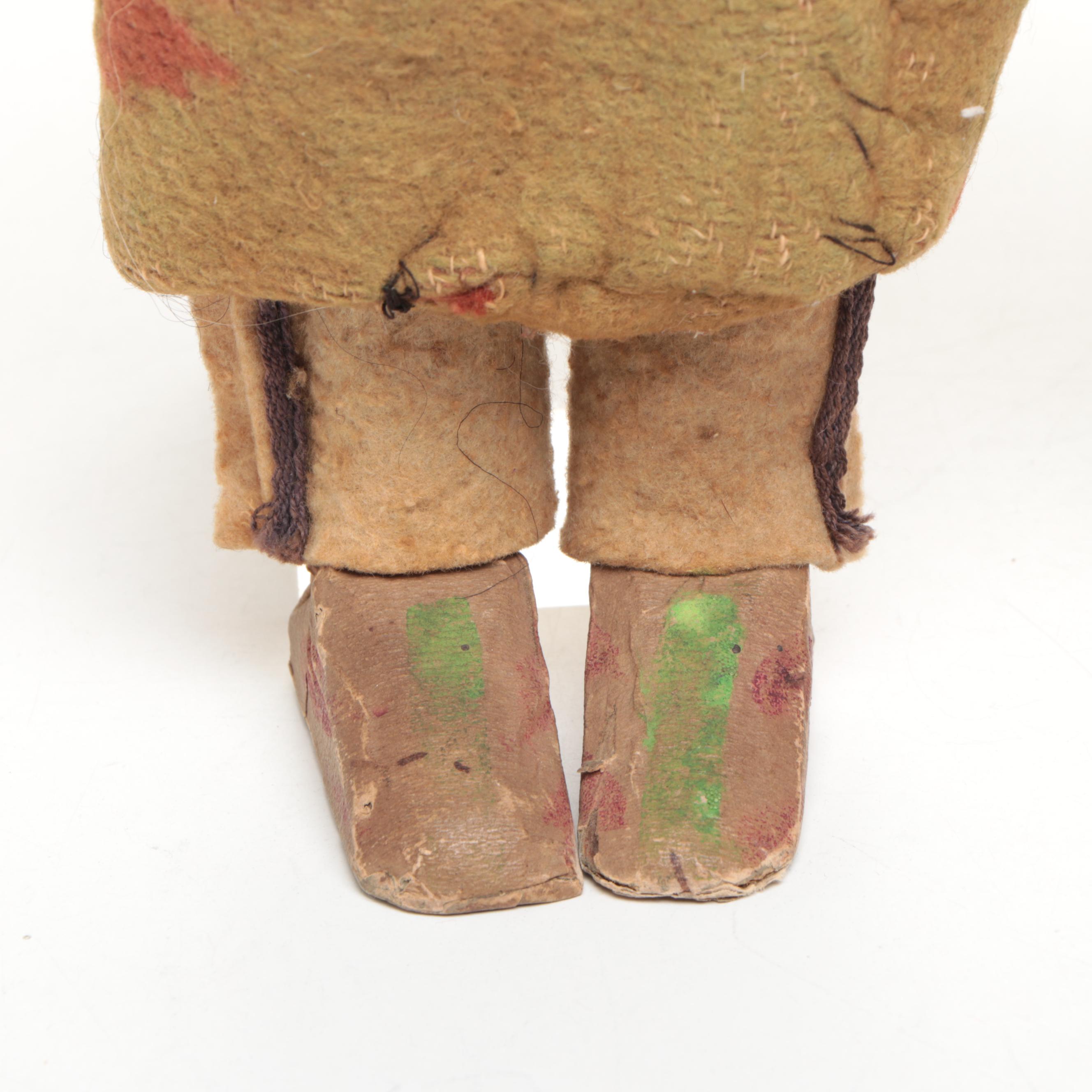 Southwestern Style Wood and Wool Skookum Dolls