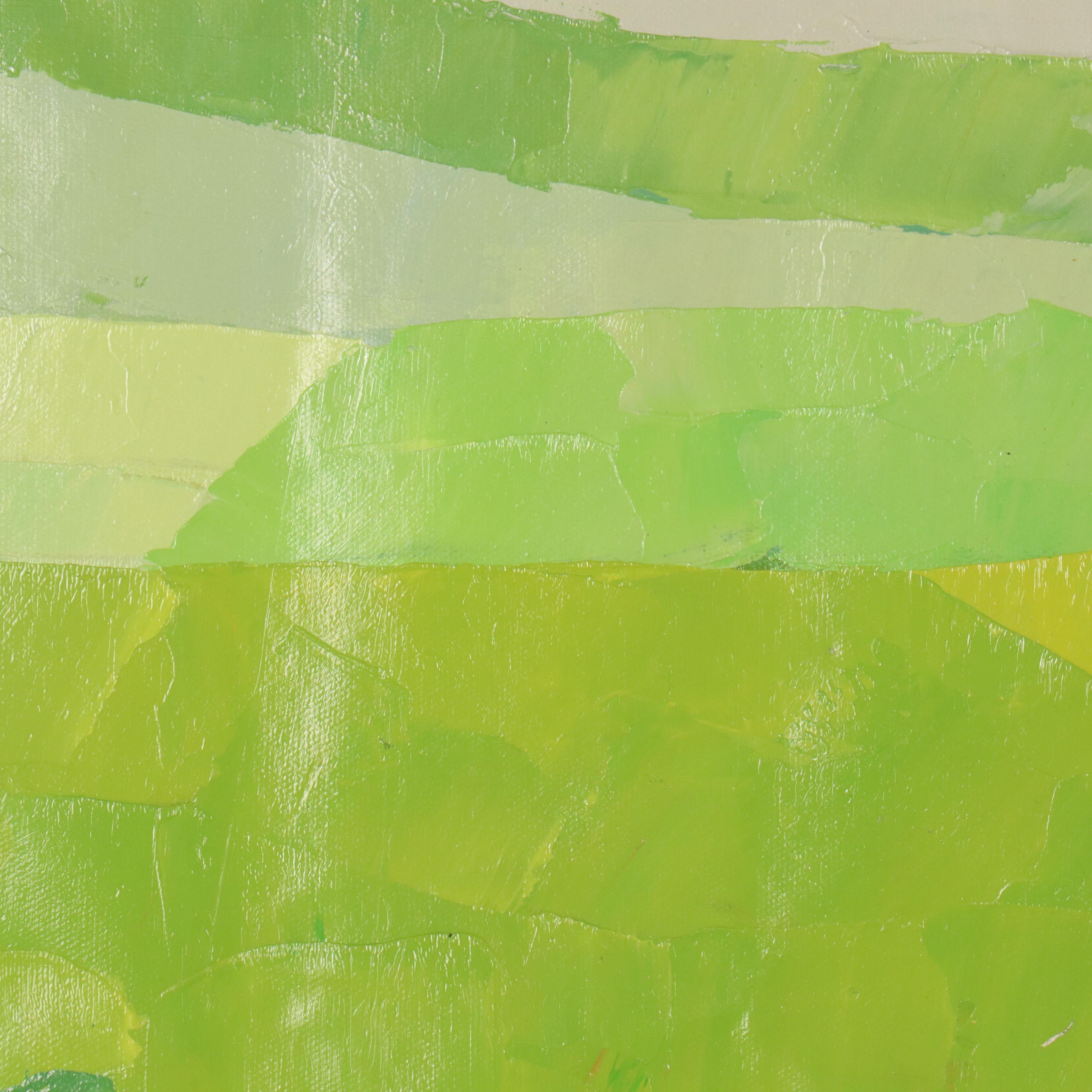 Zheng Stylized Landscape Oil Painting, 21st Century