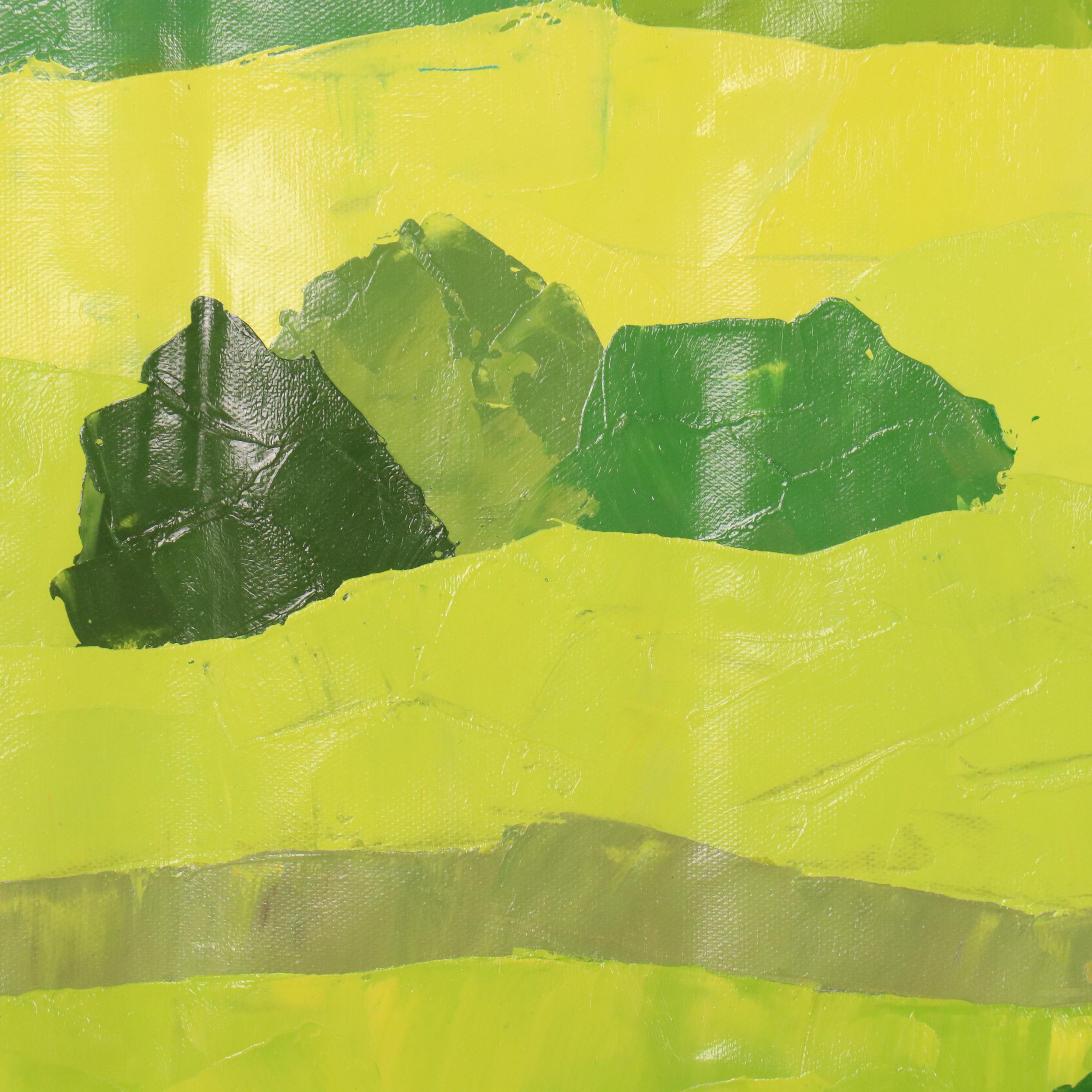 Zheng Stylized Landscape Oil Painting, 21st Century