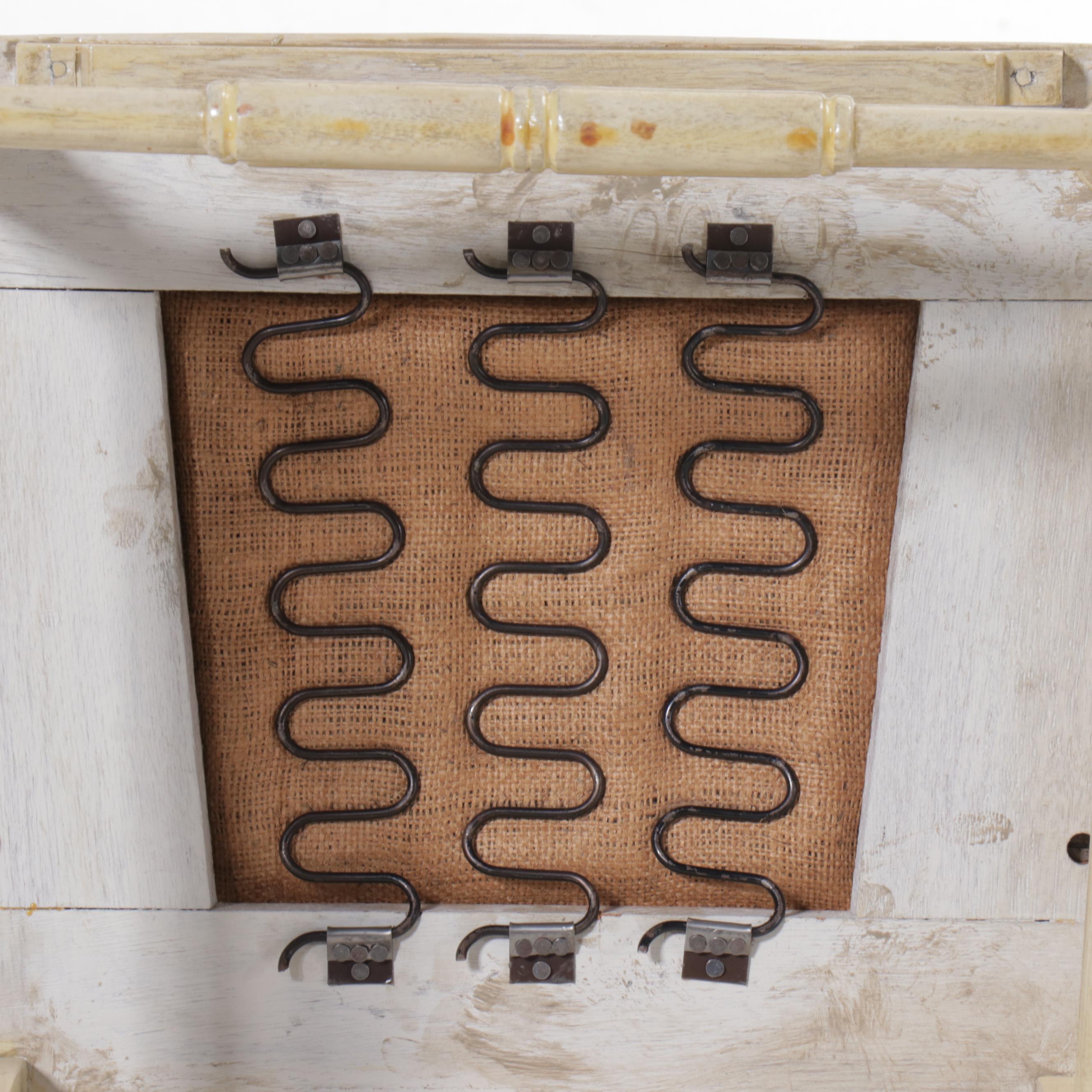 American Colonial Style Paint-Decorated Wood Rocking Chair with Needlepoint Seat