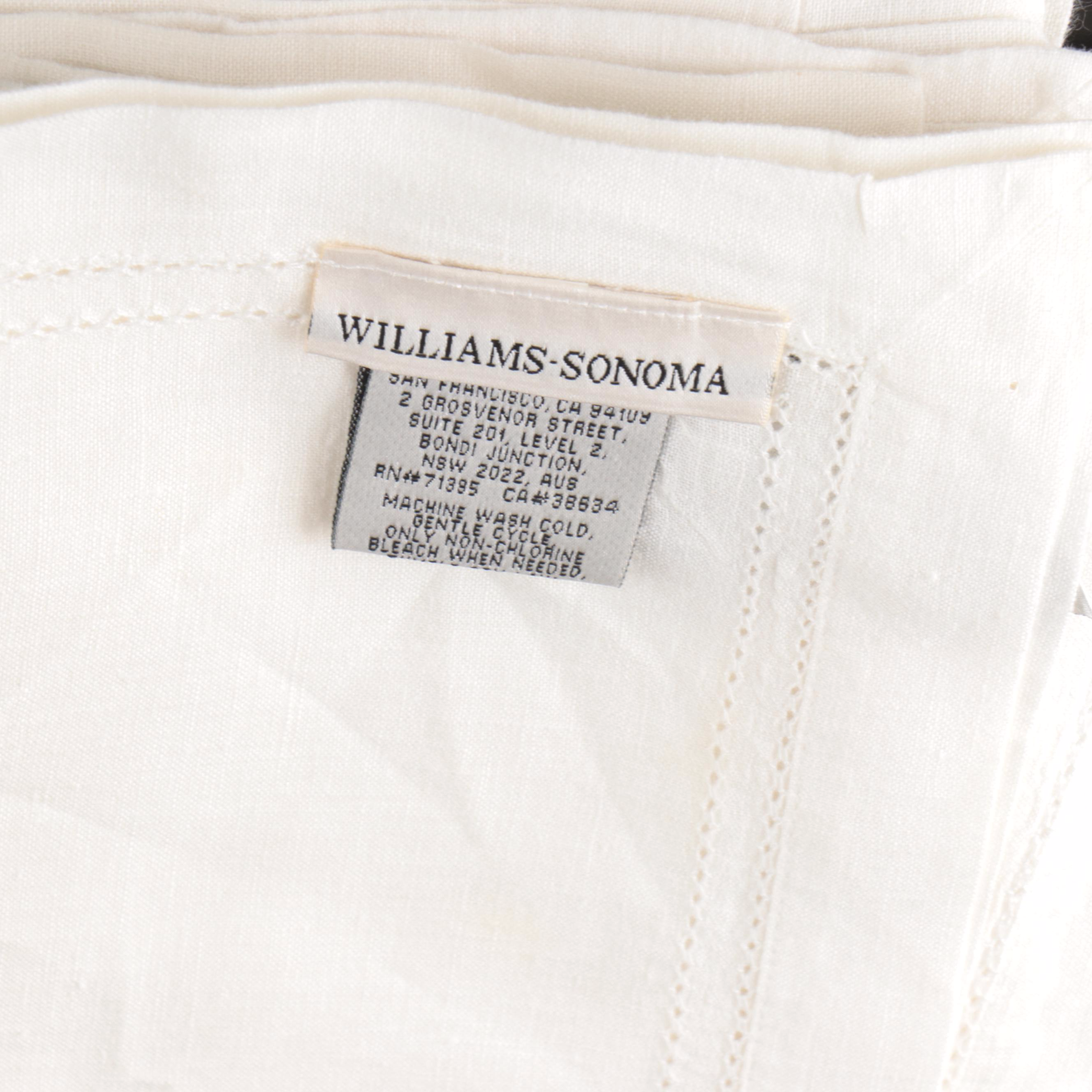 Williams-Sonoma Metal Kitchen Canisters and Napkins with More Table Décor