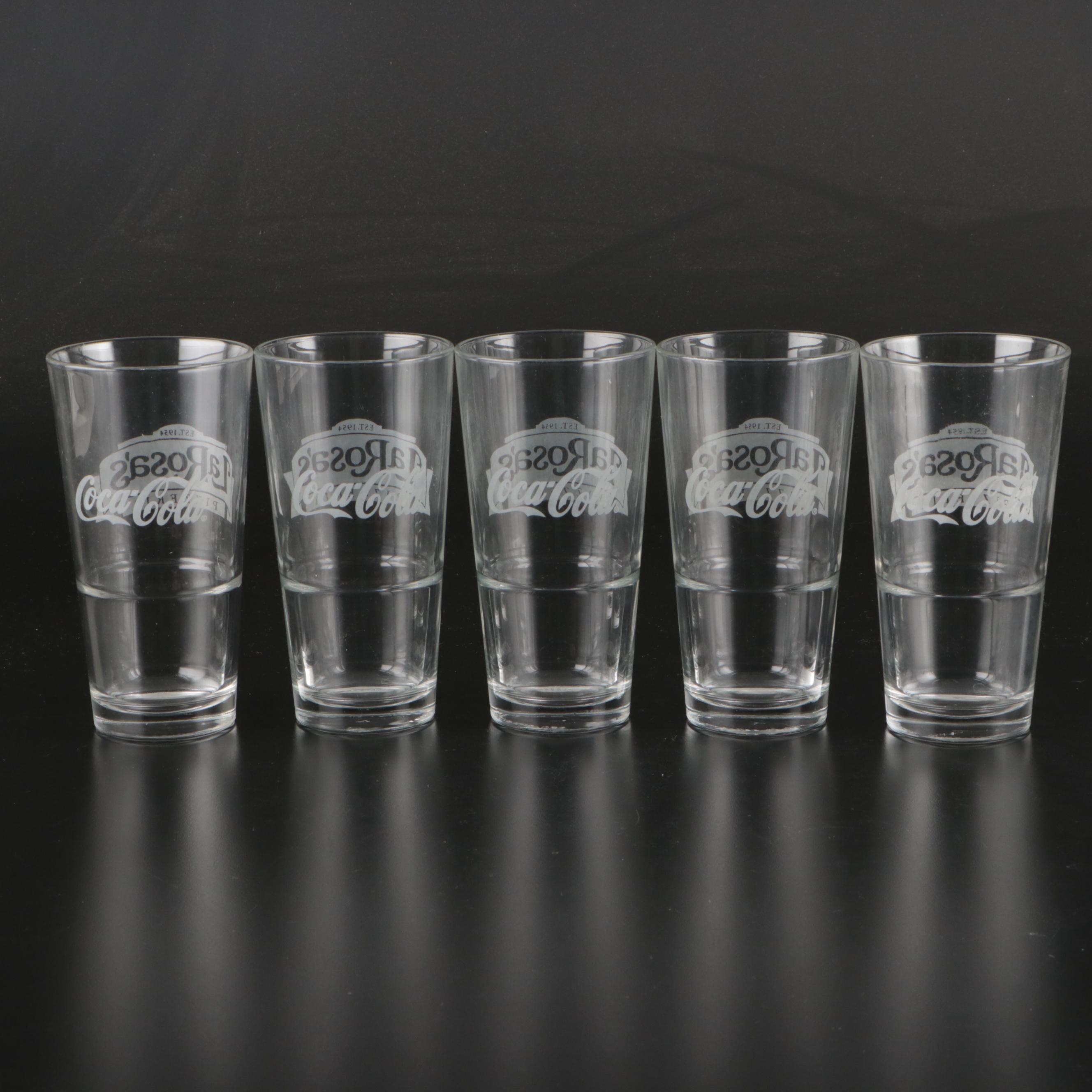 Libbey LaRosa's and Coca-Cola Label Pint Glasses