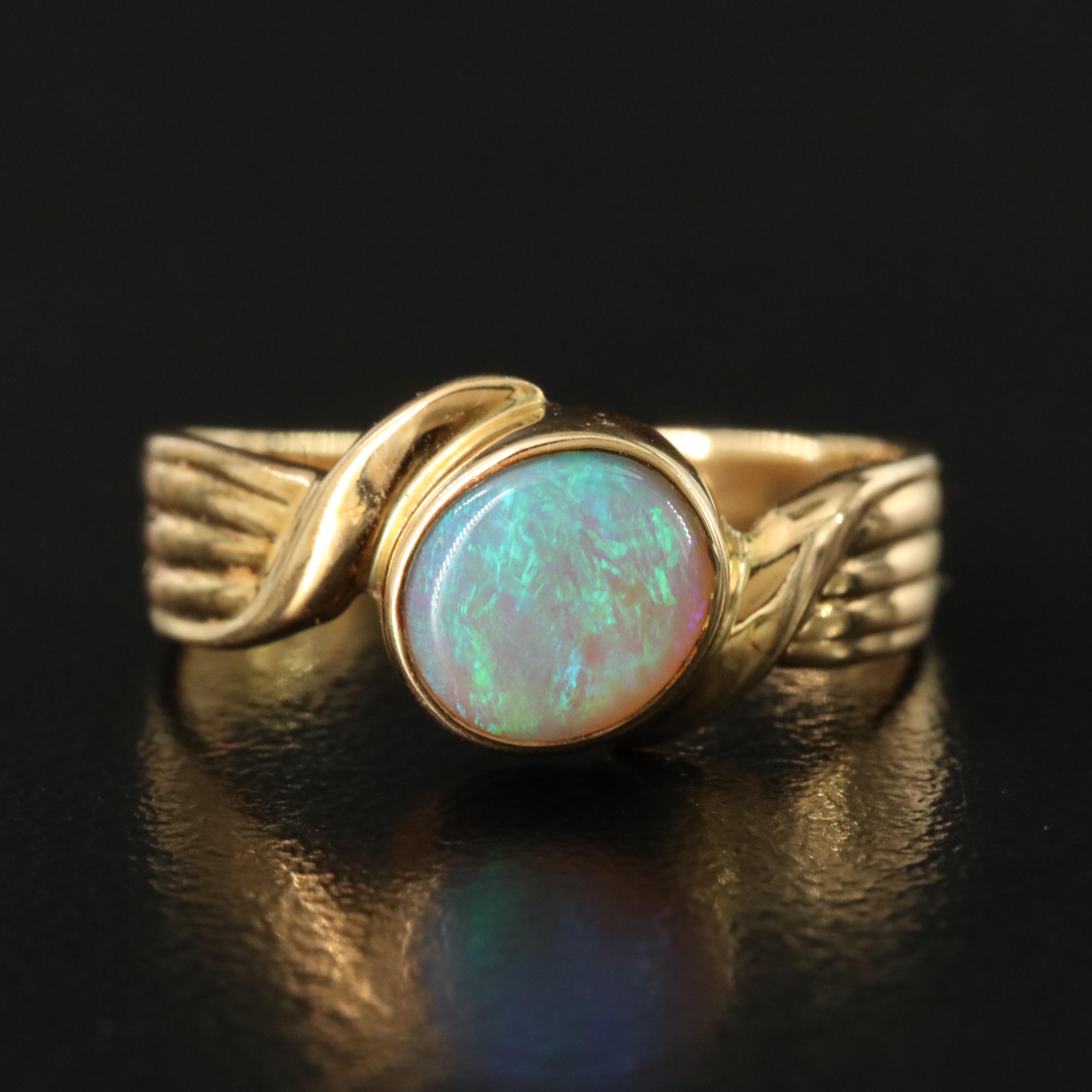 18K Opal Bypass Ring