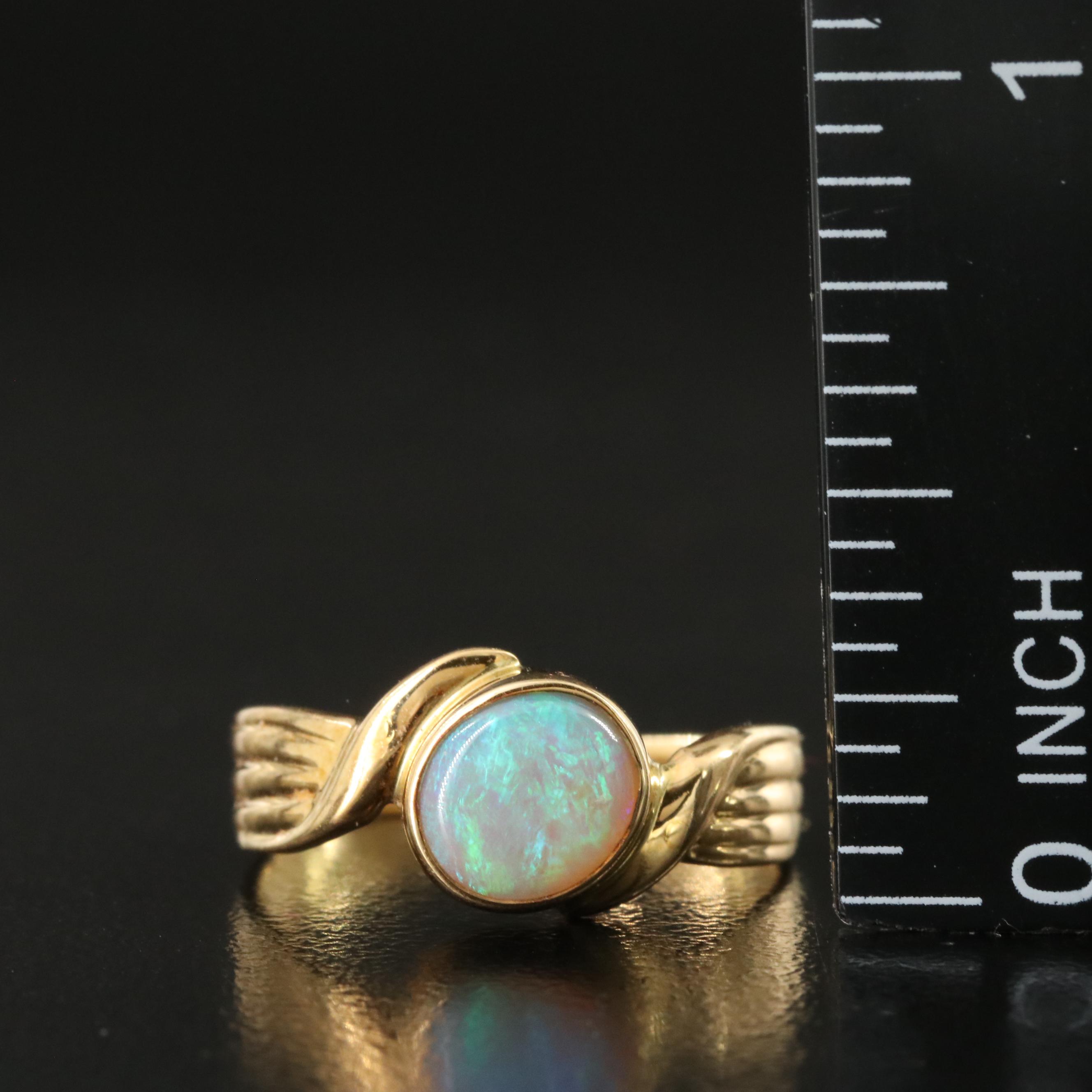18K Opal Bypass Ring