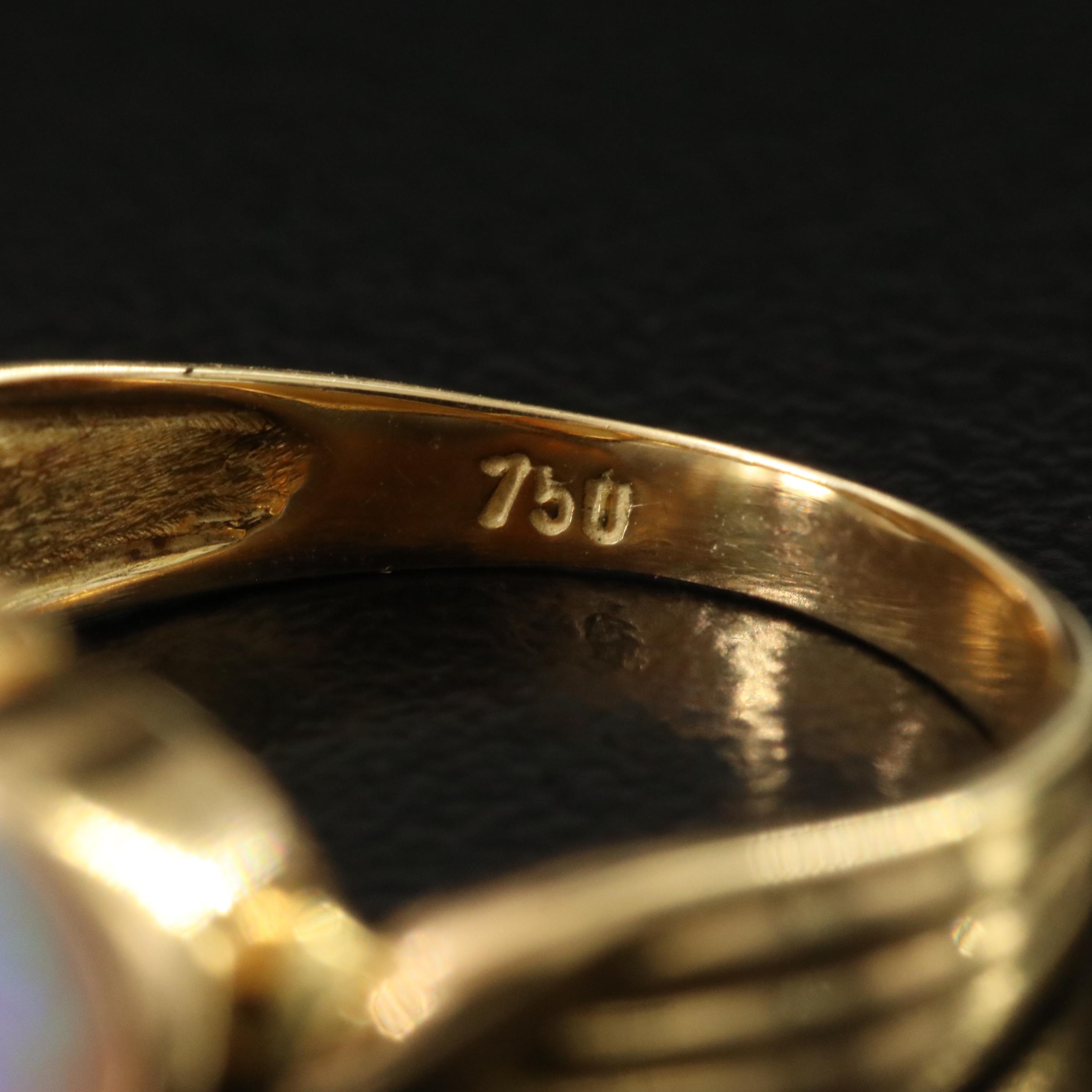 18K Opal Bypass Ring