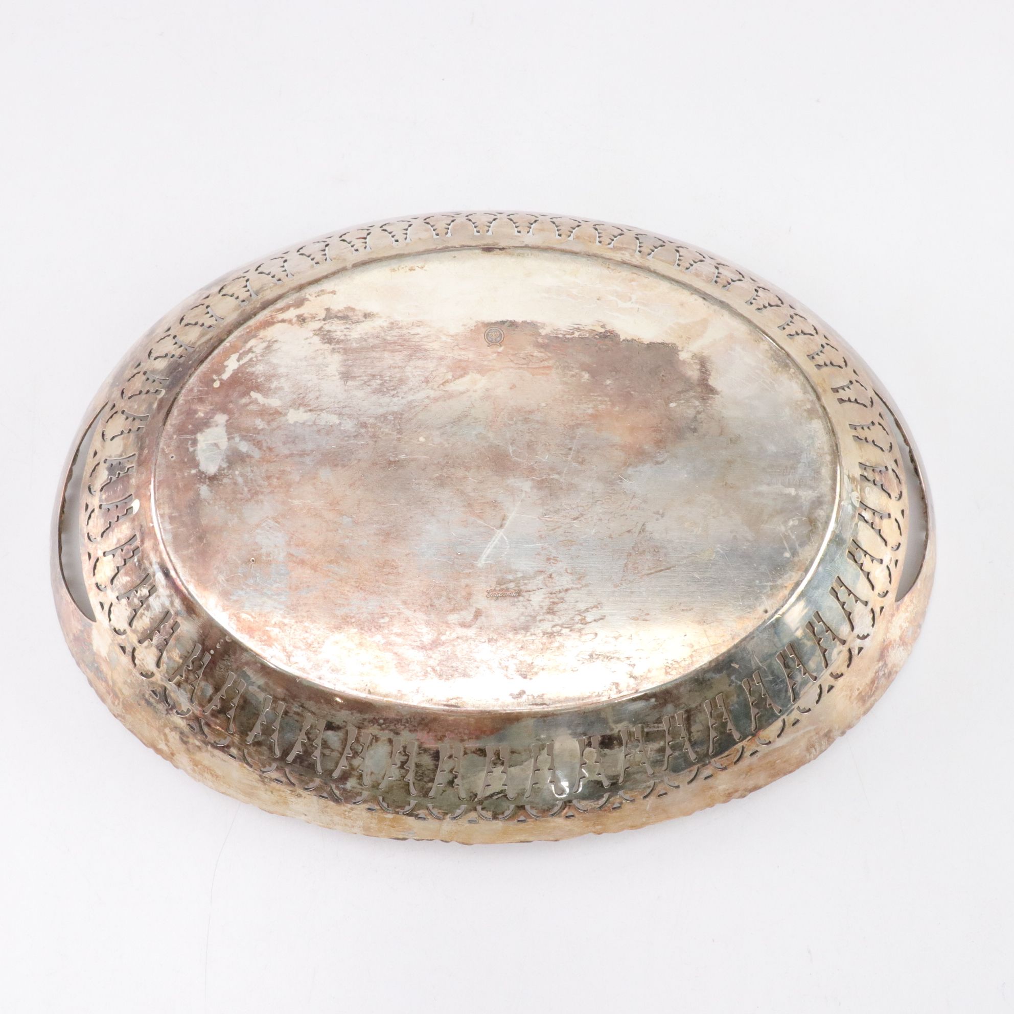 Barker Ellis Silver Plate Reticulated Bowl with Serving Tray and More