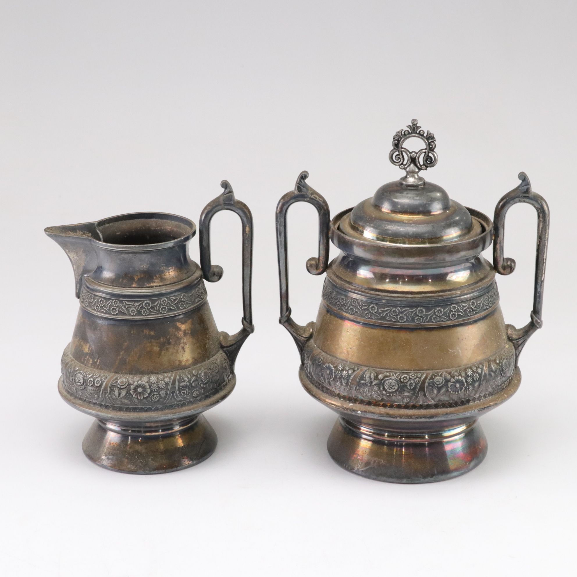 Barker Ellis Silver Plate Reticulated Bowl with Serving Tray and More