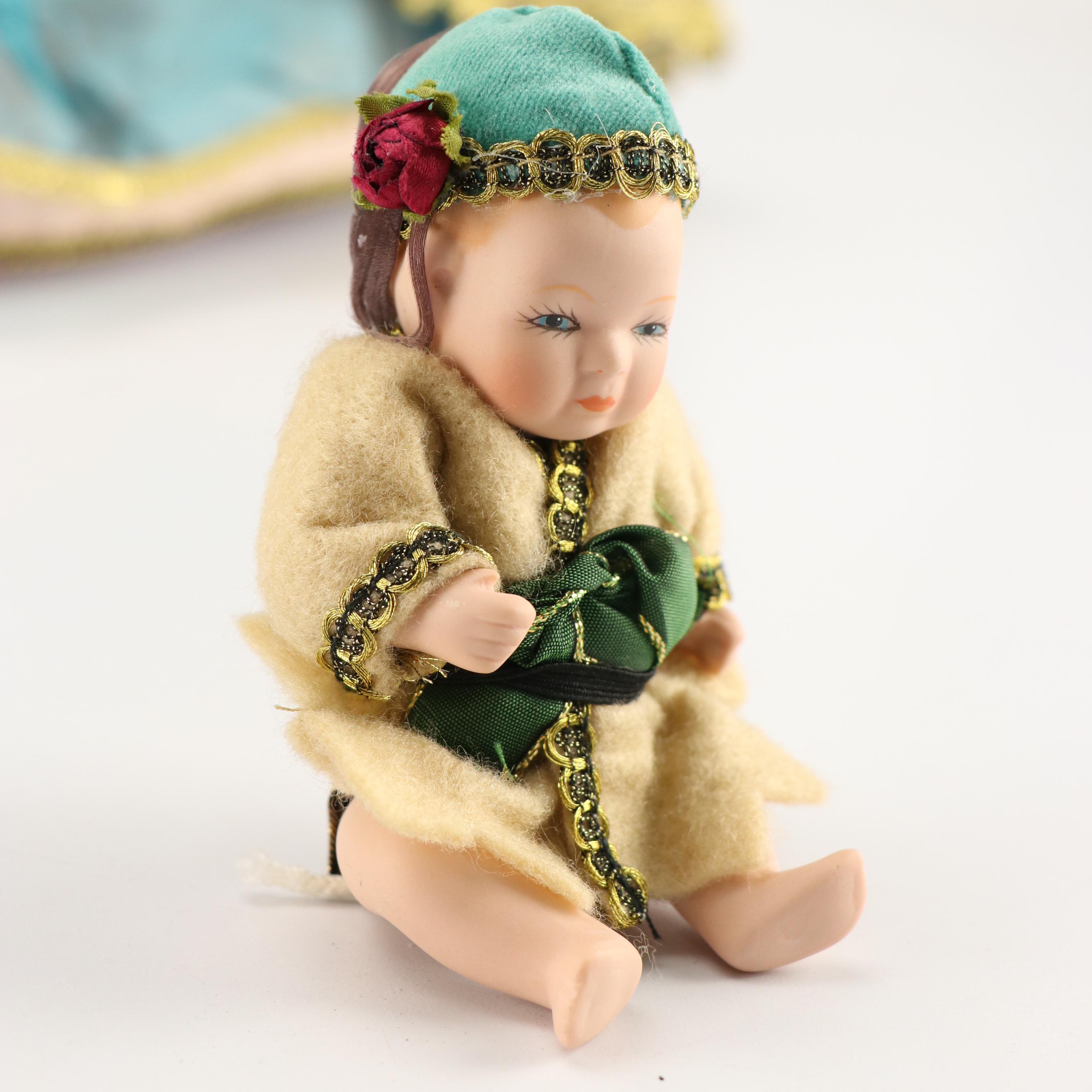 Dolls by Jerri and Kingstate Porcelain Dolls with Porcelain Baby Doll