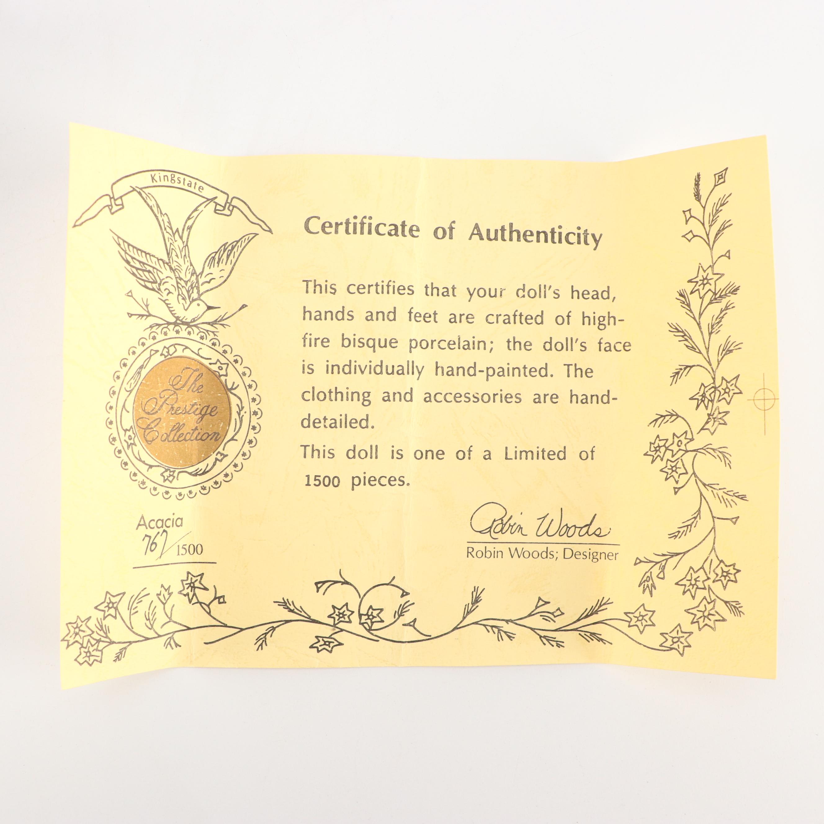 Dolls by Jerri and Kingstate Porcelain Dolls with Porcelain Baby Doll