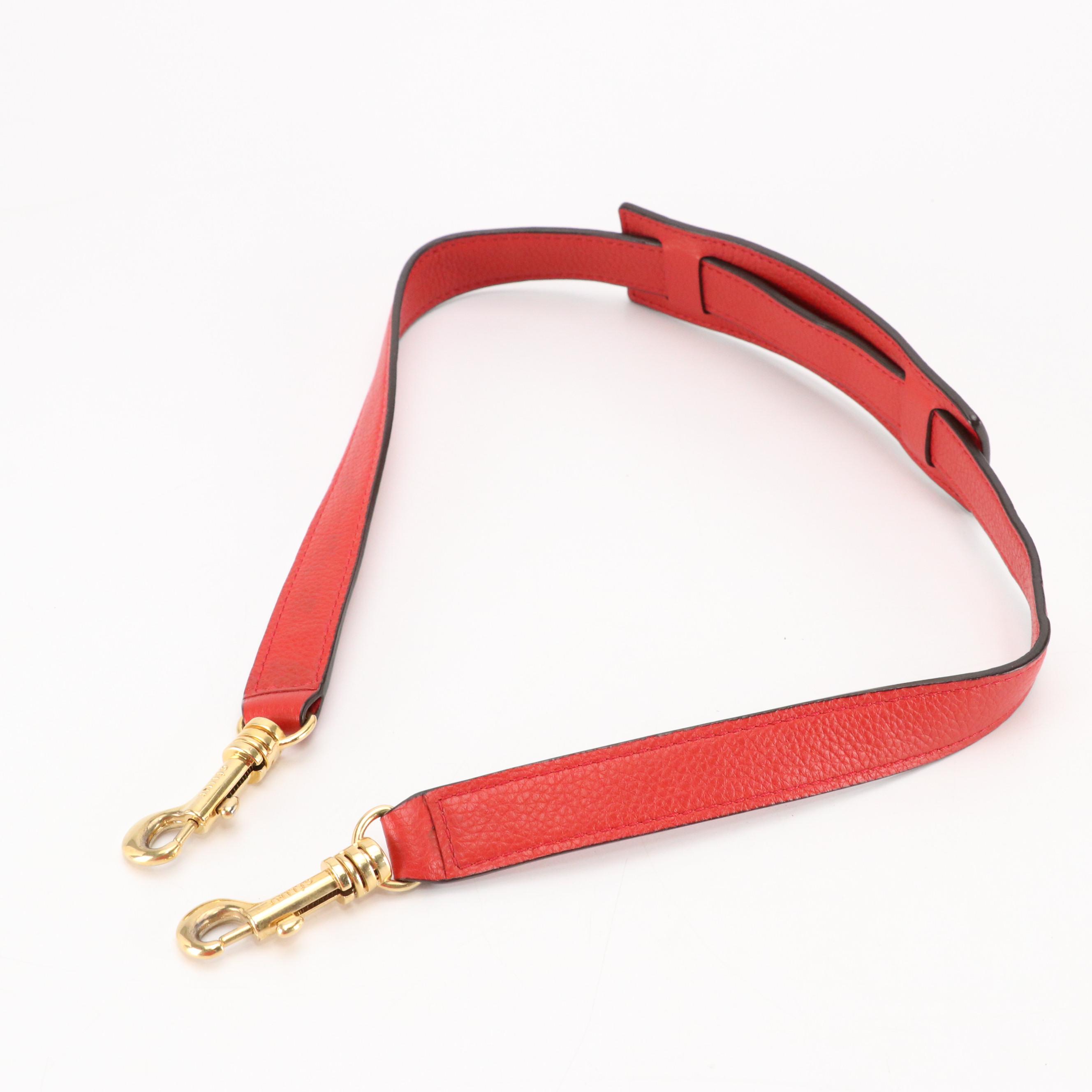 Céline Medium Trapeze Two-Way Bag in Red Grained Calfskin Leather and Suede