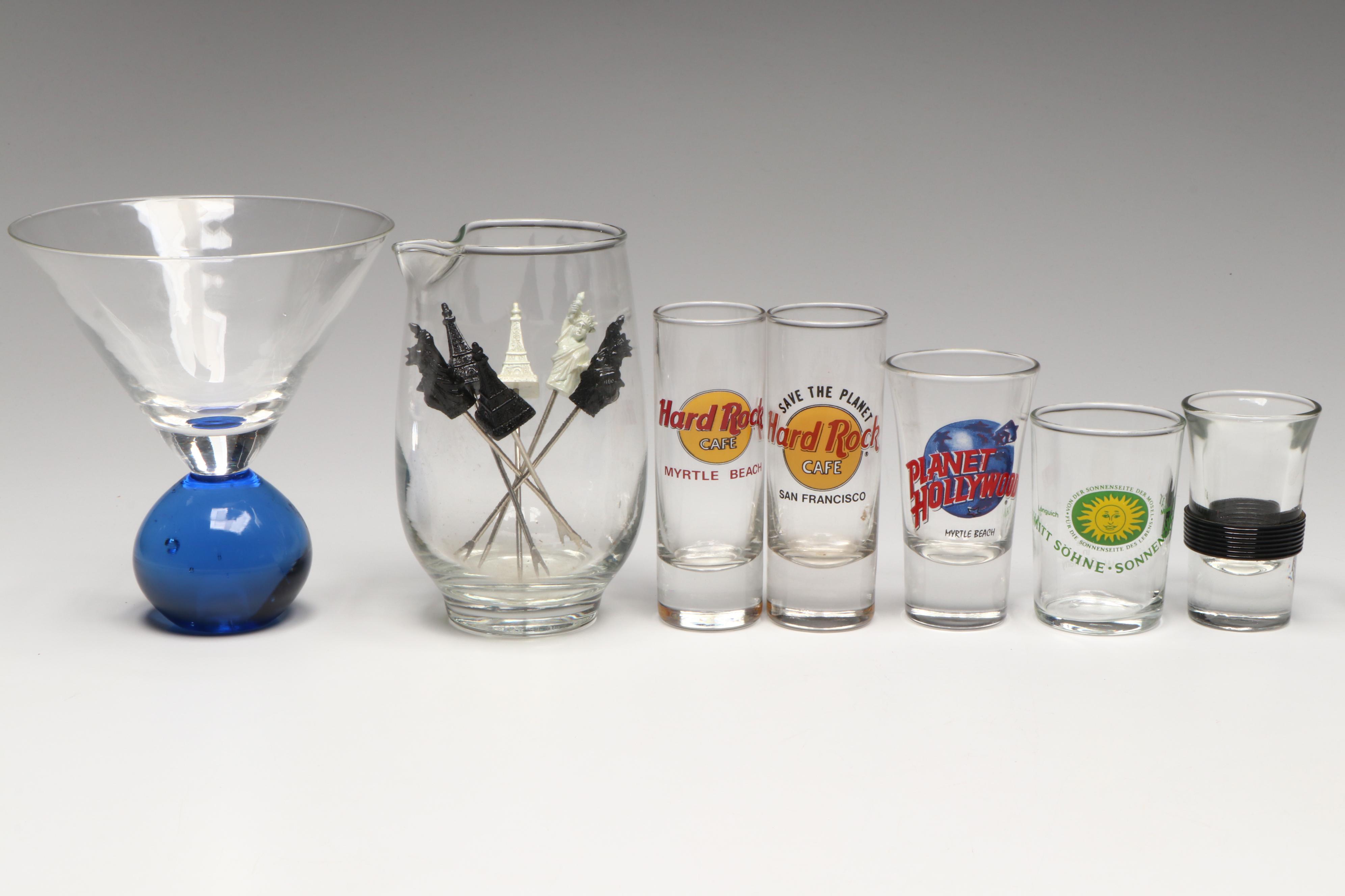 Novelty Music Box Decanter, Shot Glasses and More Bar Supplies