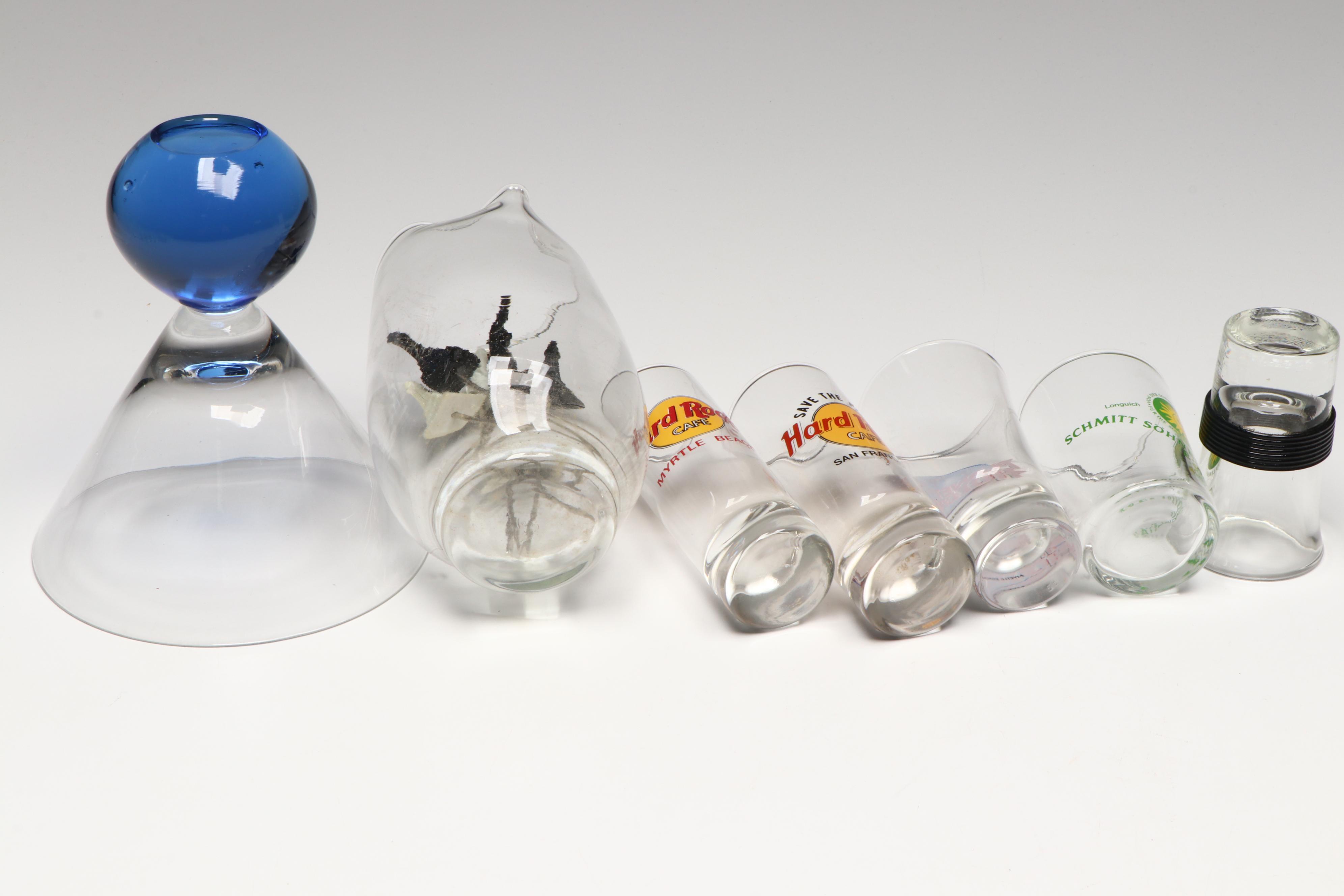 Novelty Music Box Decanter, Shot Glasses and More Bar Supplies