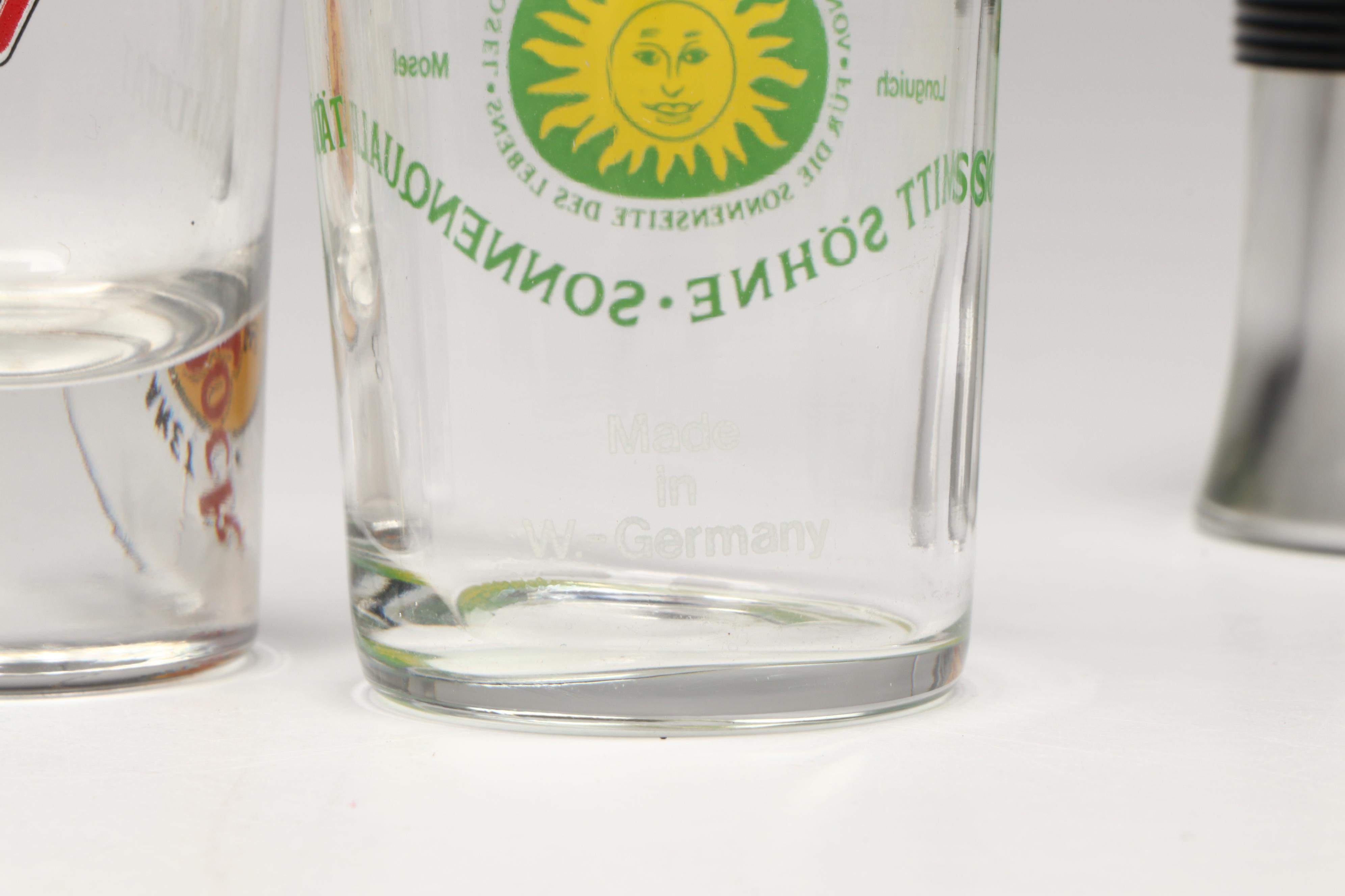 Novelty Music Box Decanter, Shot Glasses and More Bar Supplies