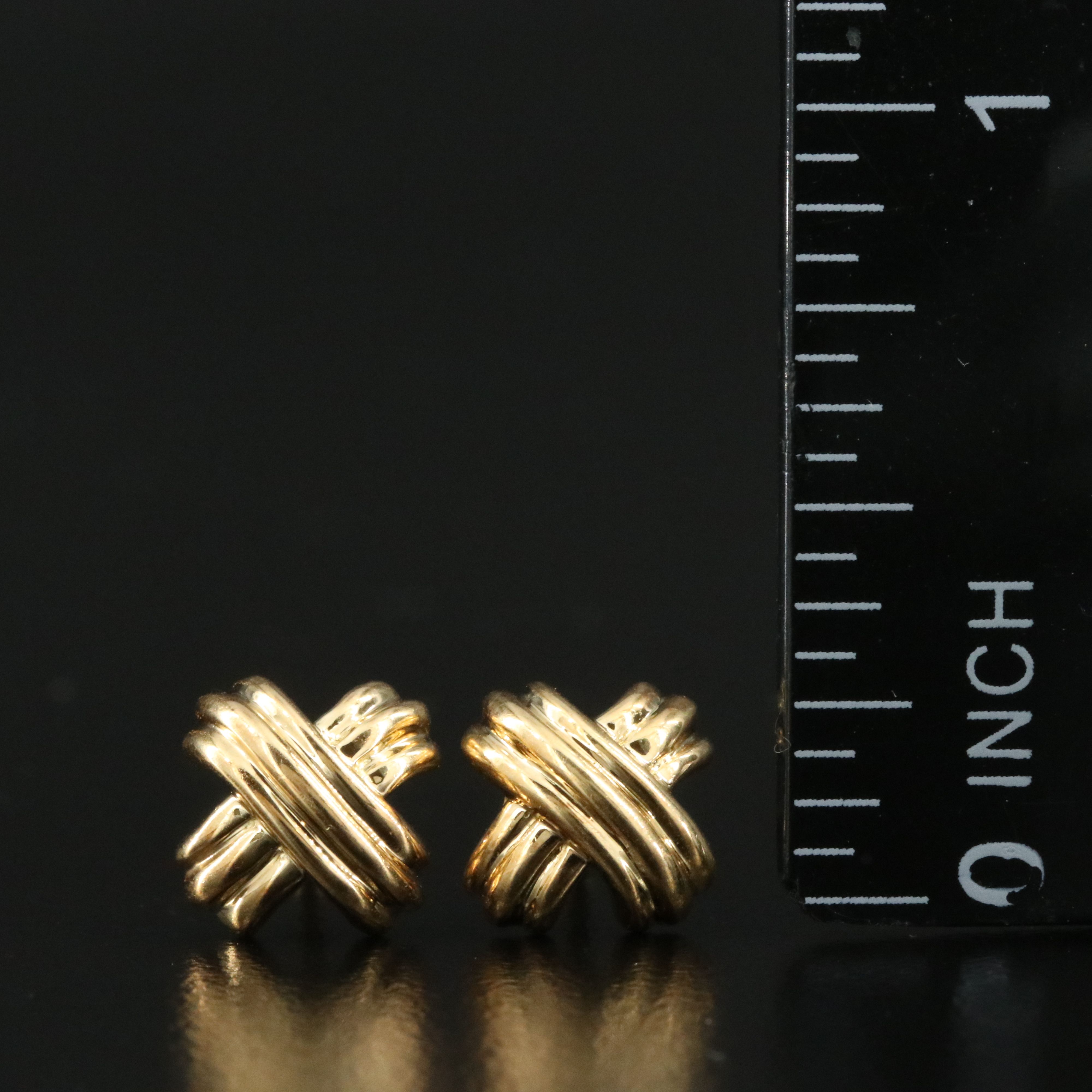 Tiffany & Co. Signature X 18K Stud Earrings