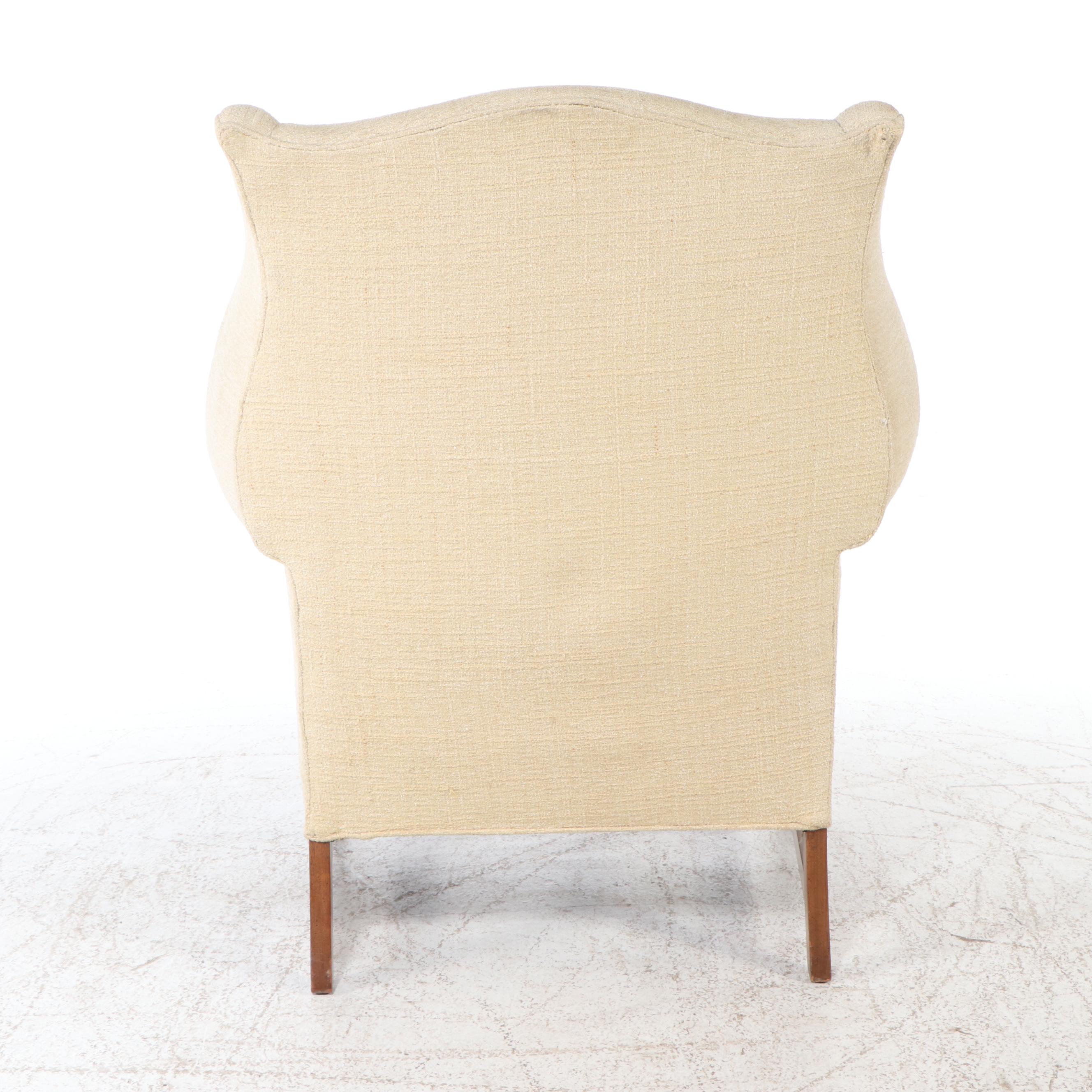 Pair of Chippendale Style Wingback Chairs, Late 20th Century