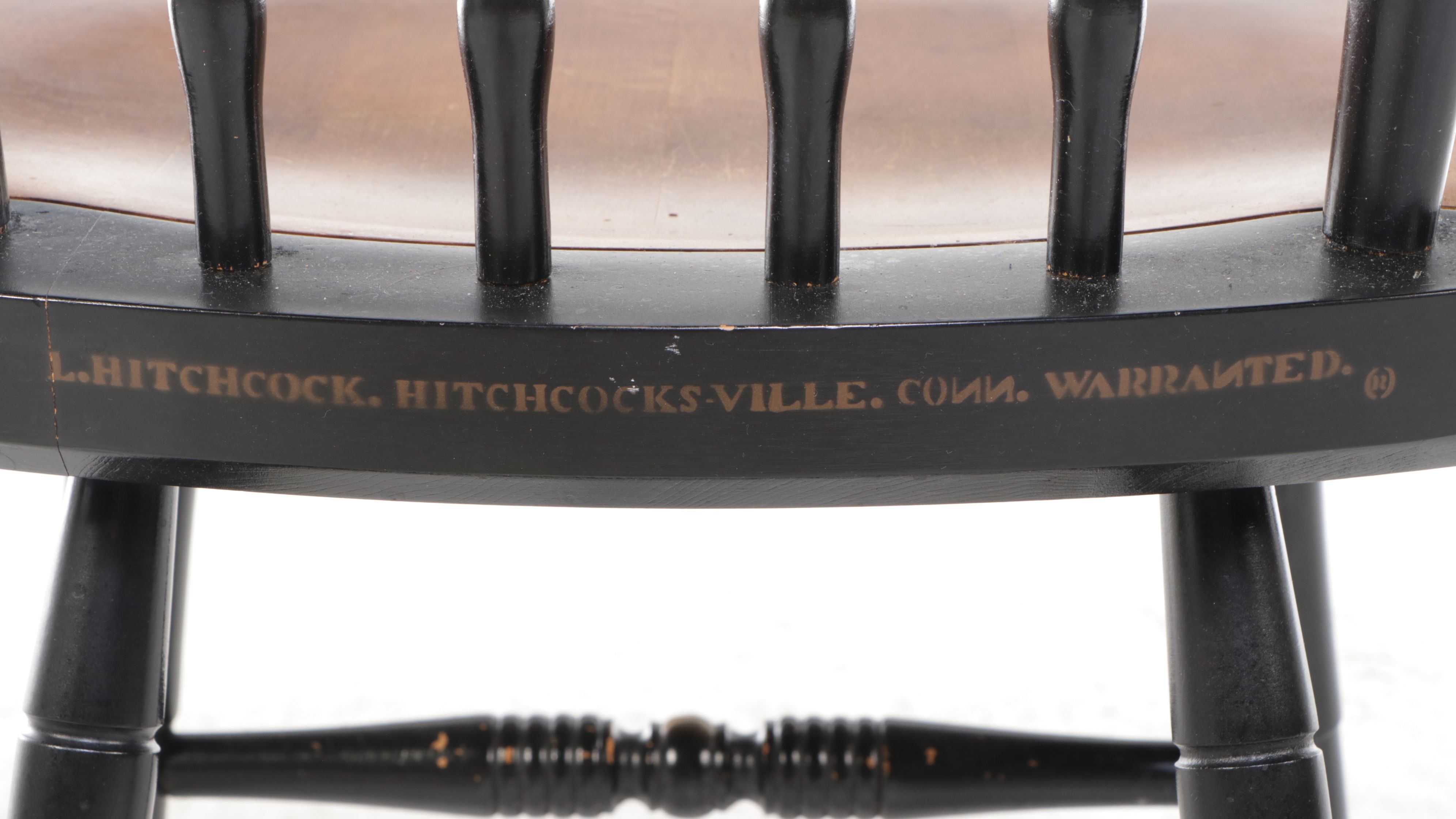 Set of Four L. Hitchcock "Fancy" Stencil-Decorated Side Chairs