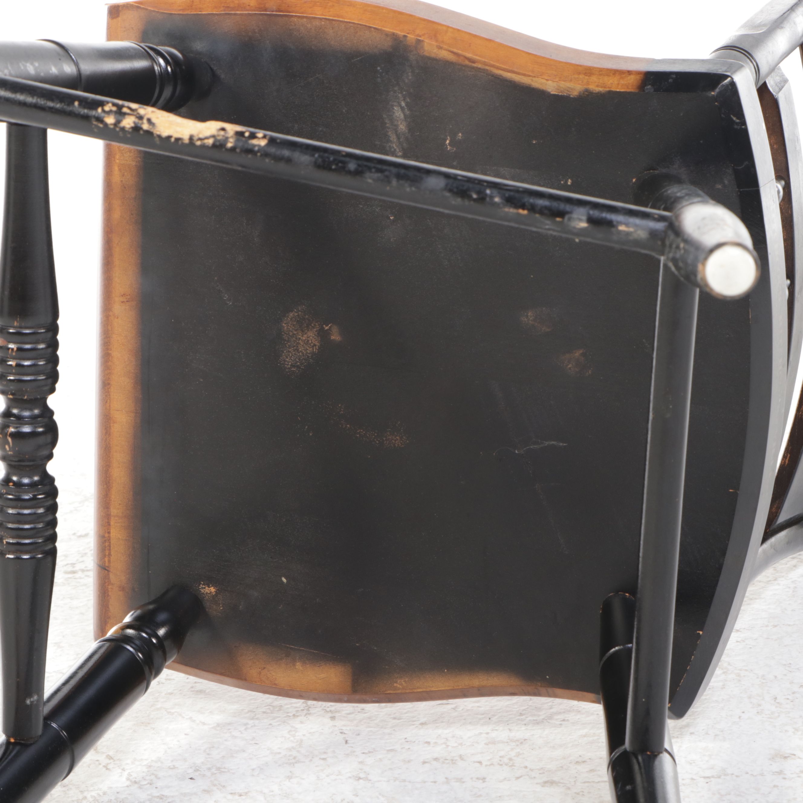 Set of Four L. Hitchcock "Fancy" Stencil-Decorated Side Chairs