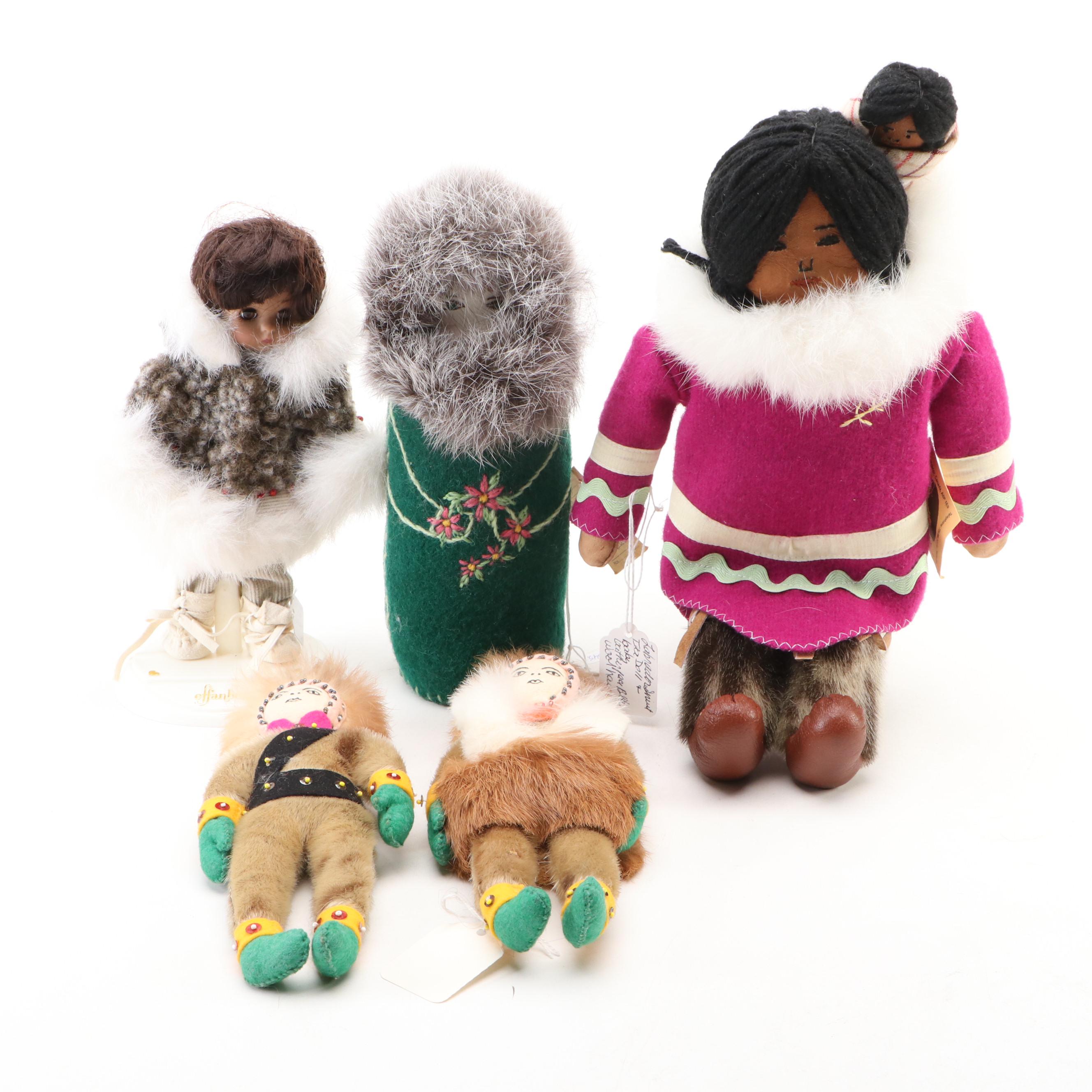 Labrador Traditions with Other Fur and Cloth Folk Art Inuit Dolls