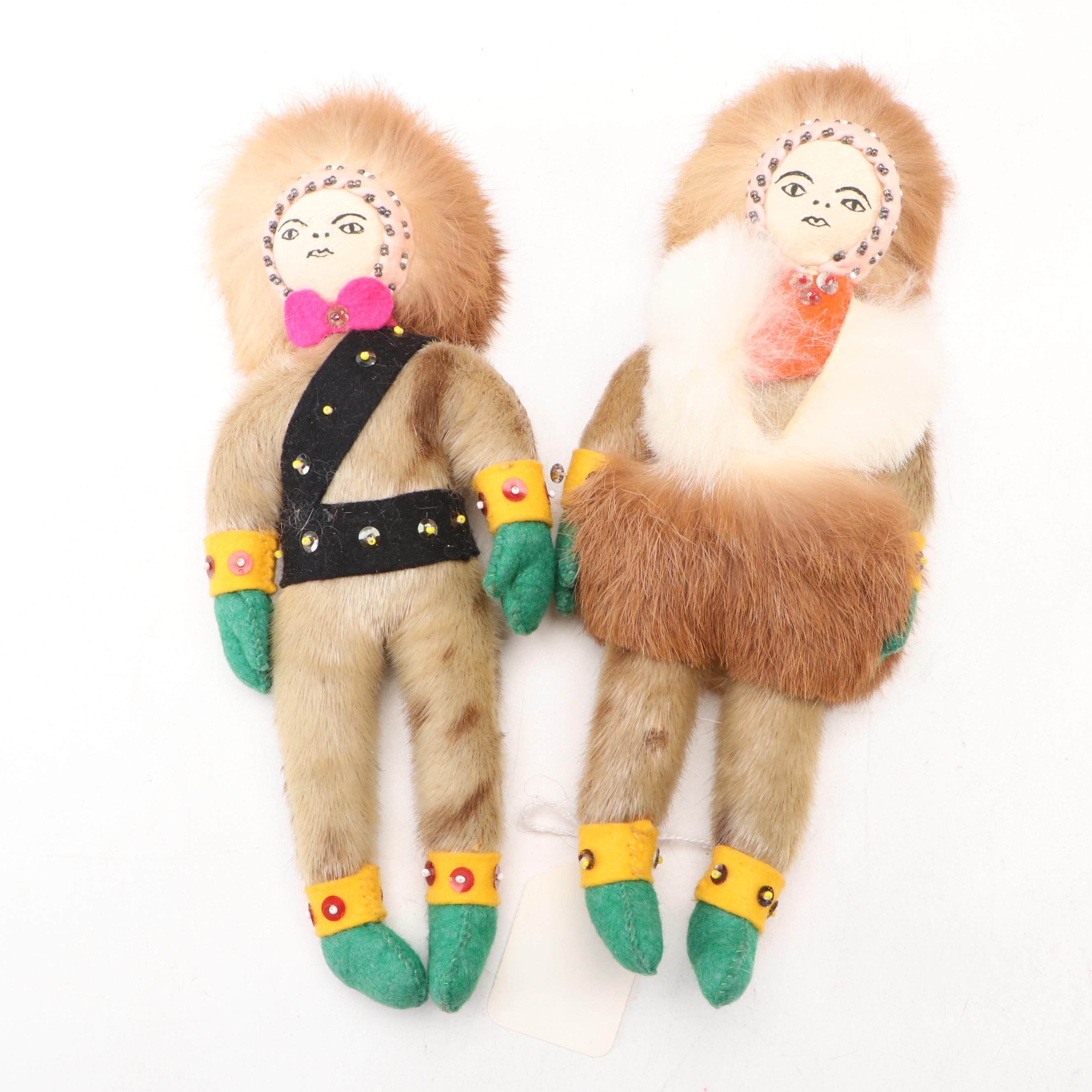 Labrador Traditions with Other Fur and Cloth Folk Art Inuit Dolls