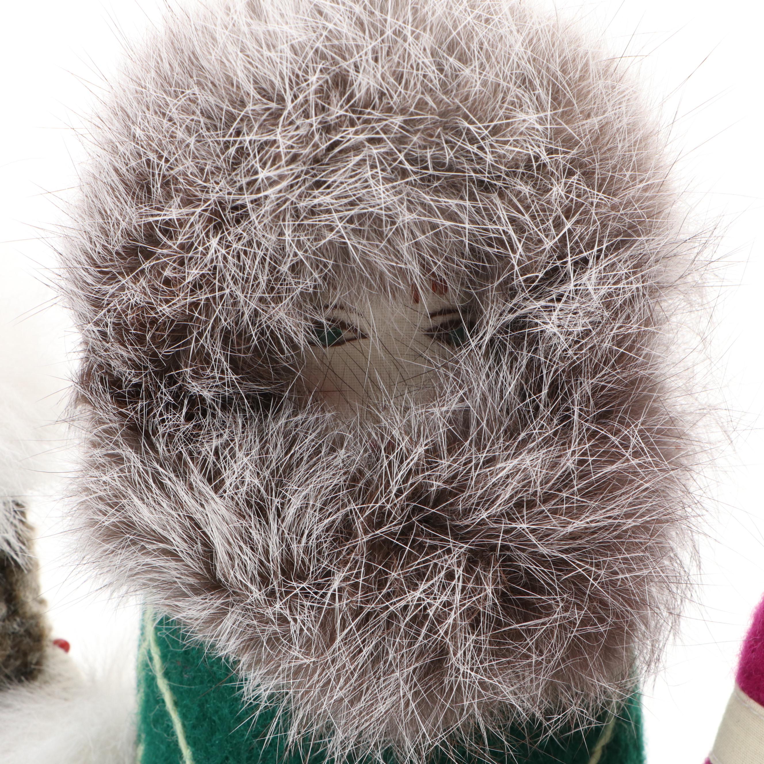 Labrador Traditions with Other Fur and Cloth Folk Art Inuit Dolls