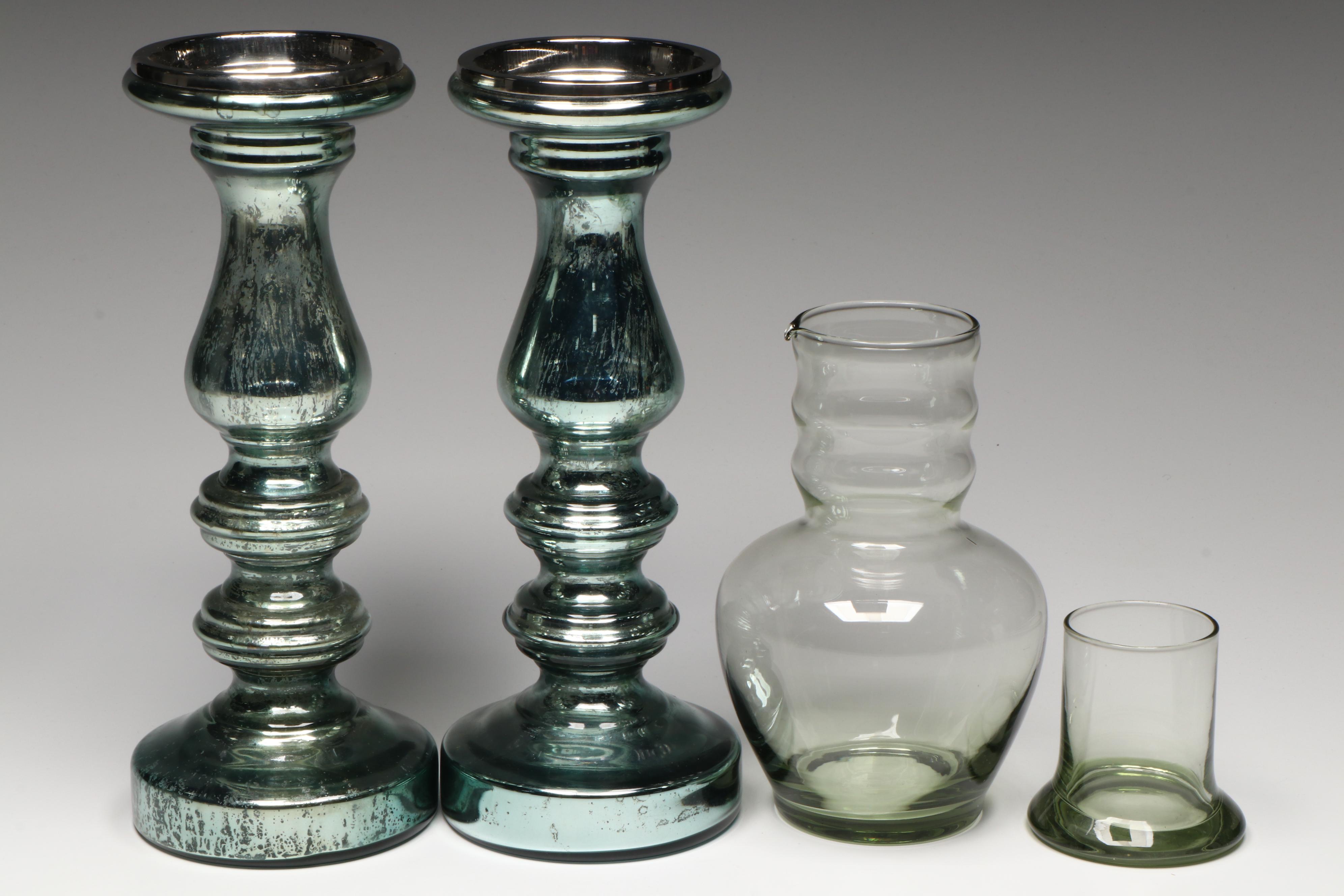 Lundberg Studios Globe, Art Glass Perfume Bottle, Dunbar Glass Carafe and More