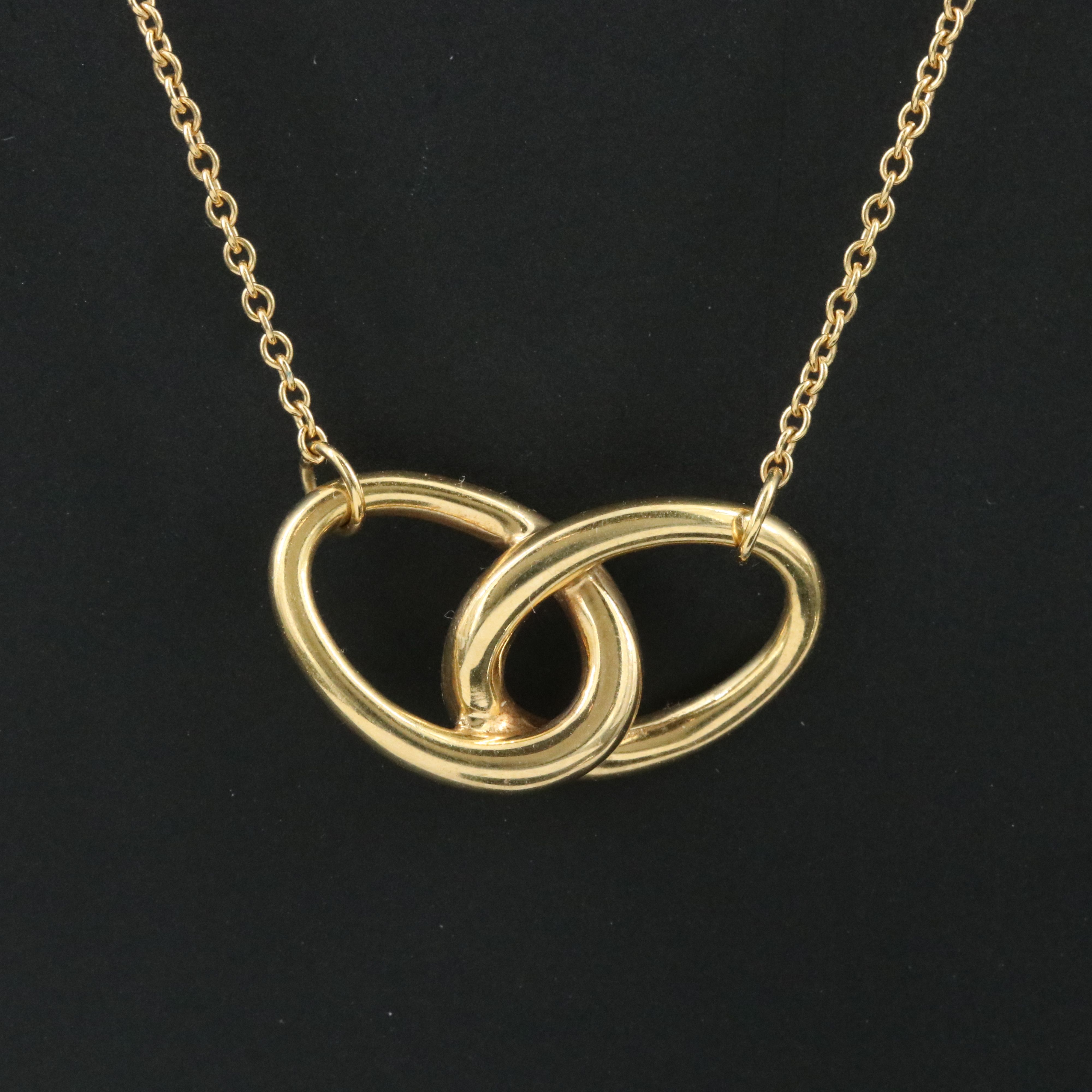 Elsa Peretti for Tiffany & Co. 18K Interlocking Ovals Necklace