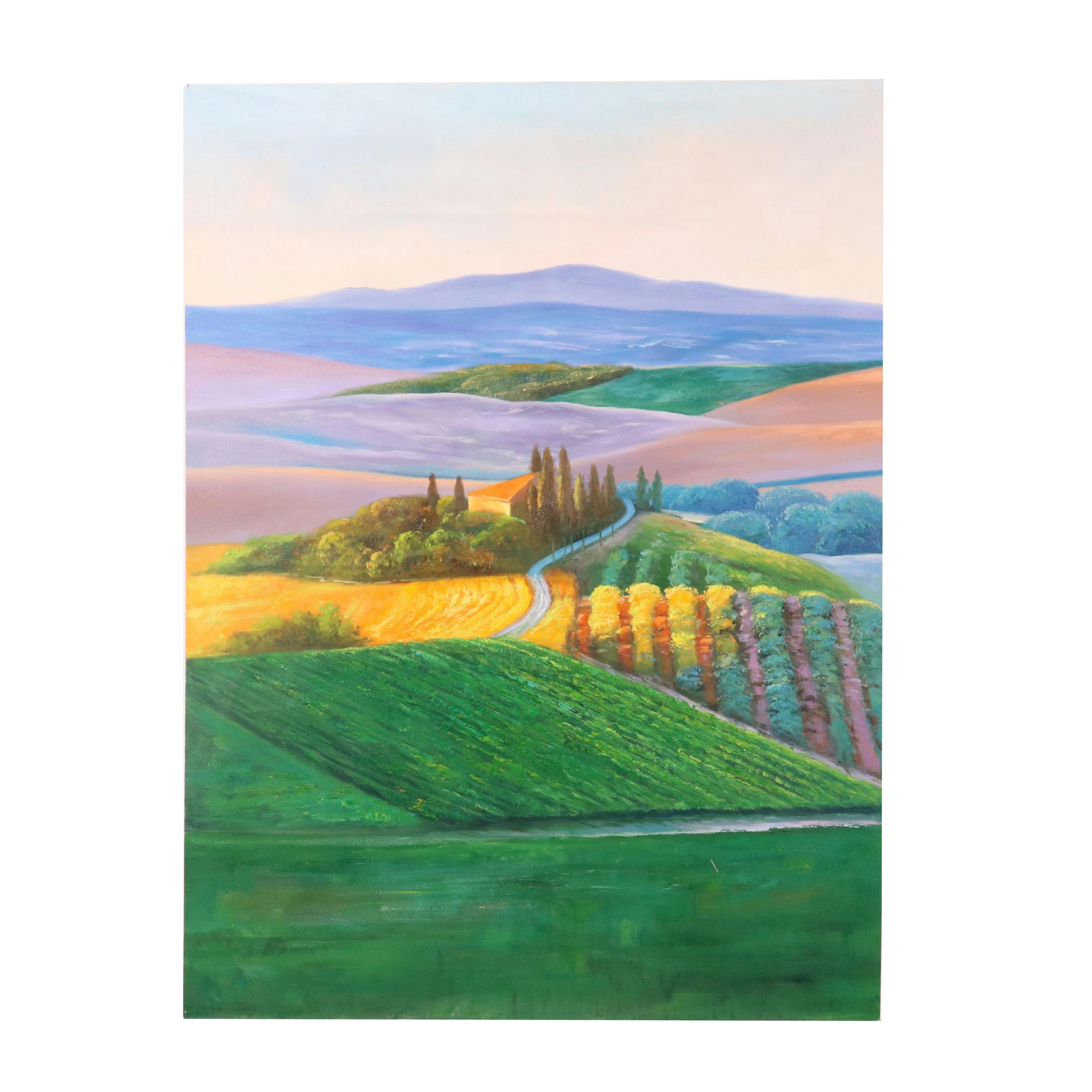 Xie Landscape Oil Painting, 21st Century