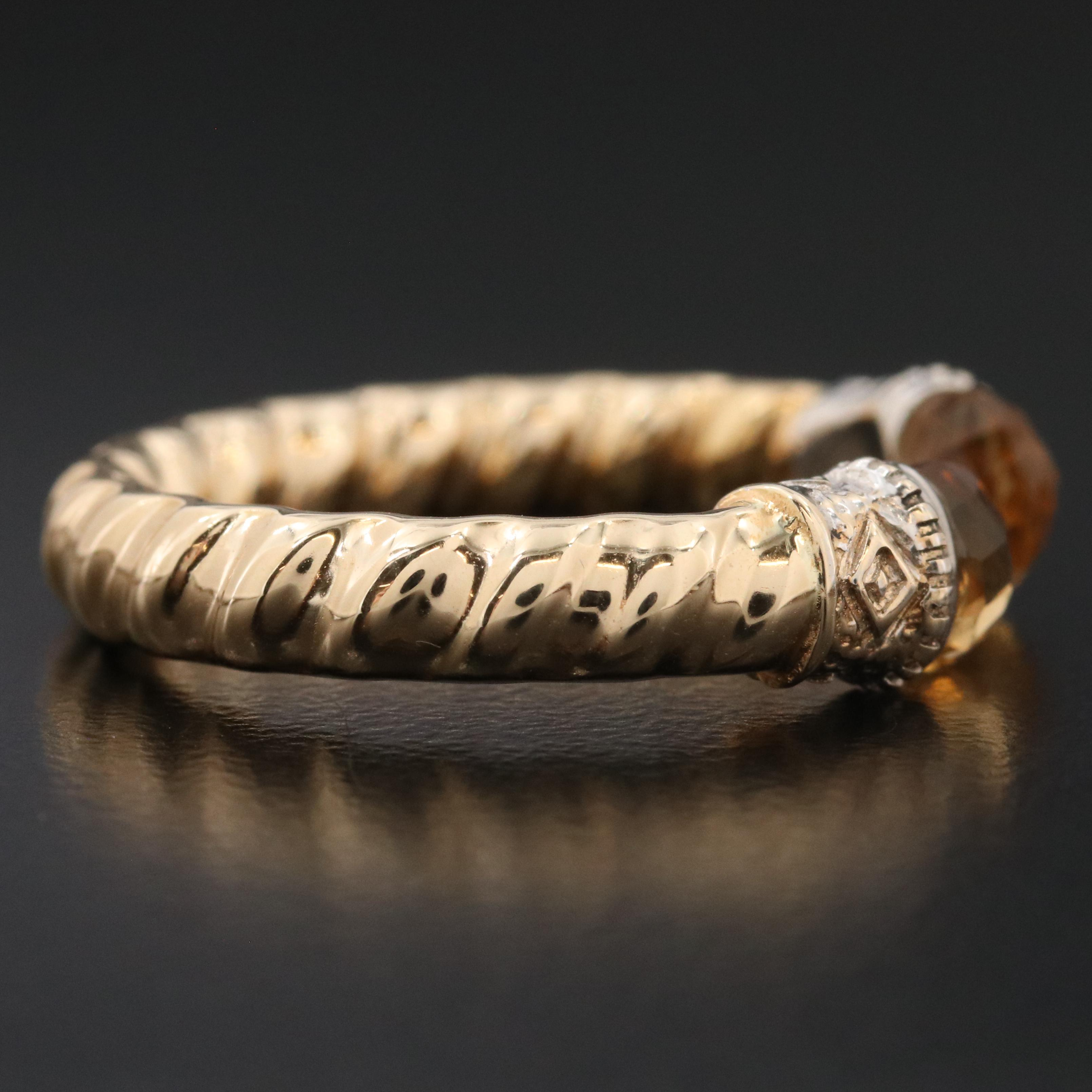 14K Torque Ring with Electroform Band