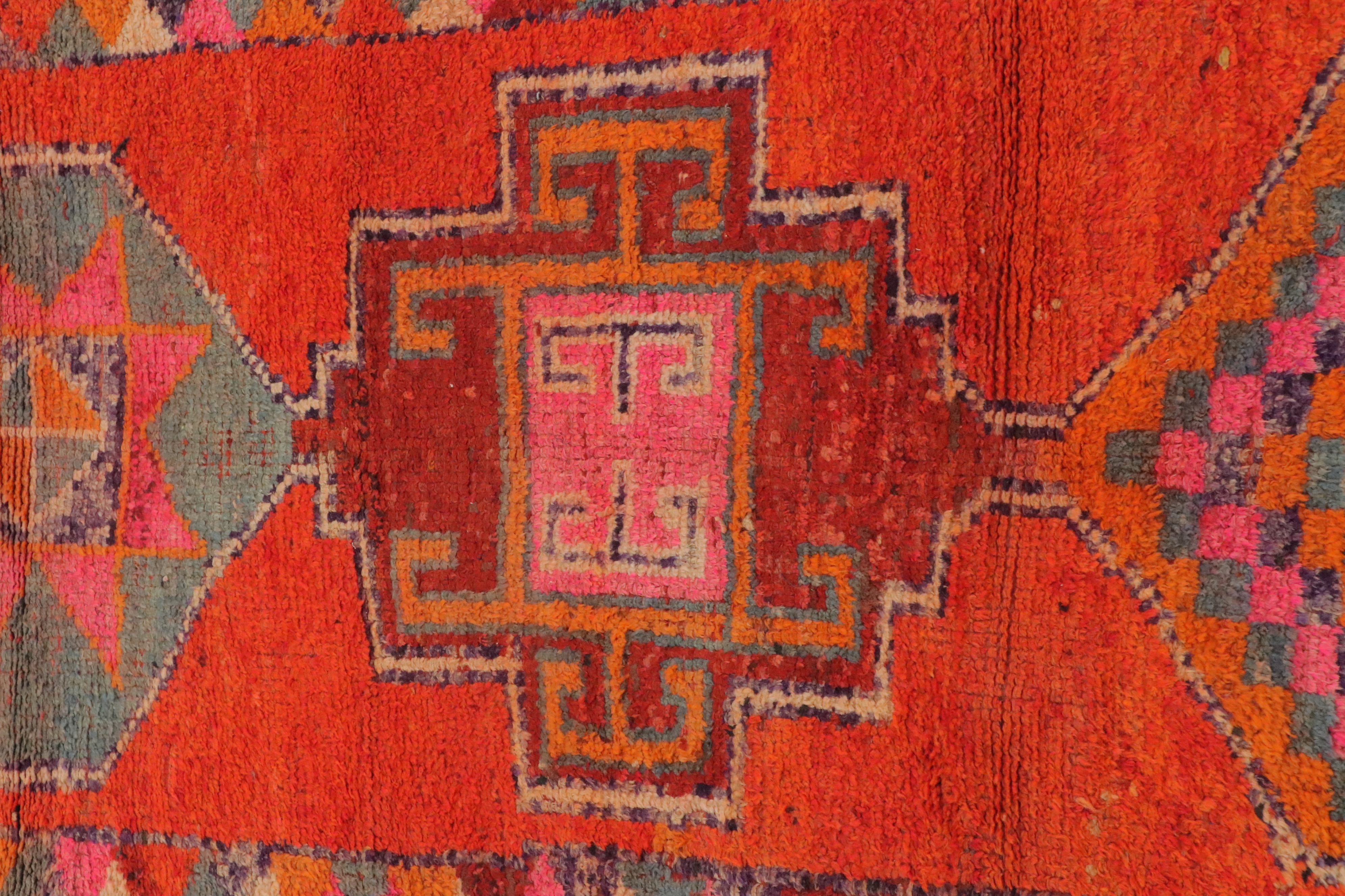 3'3 x 11'5 Hand-Knotted Moroccan Berber Carpet Runner Long Rug