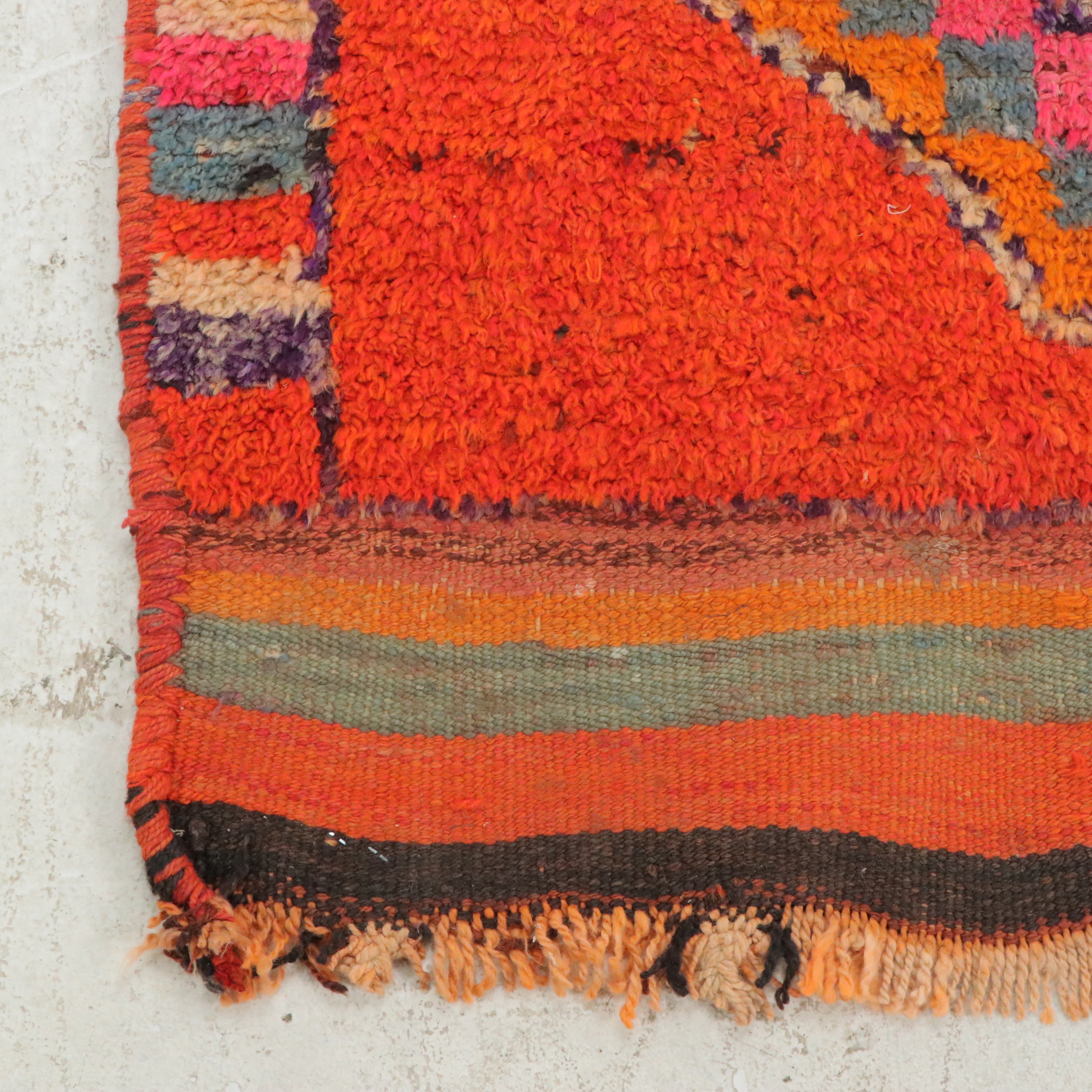 3'3 x 11'5 Hand-Knotted Moroccan Berber Carpet Runner Long Rug