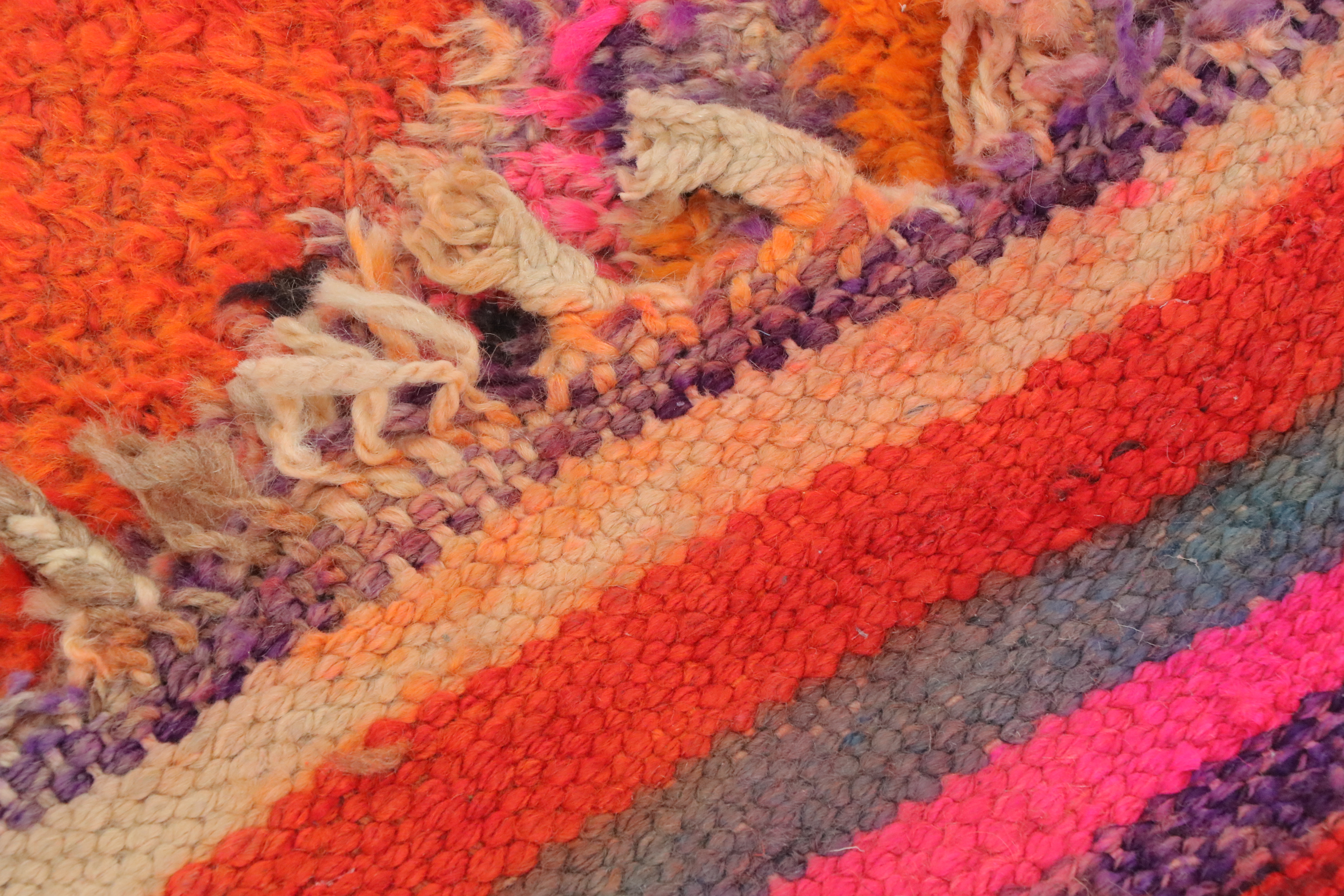 3'3 x 11'5 Hand-Knotted Moroccan Berber Carpet Runner Long Rug