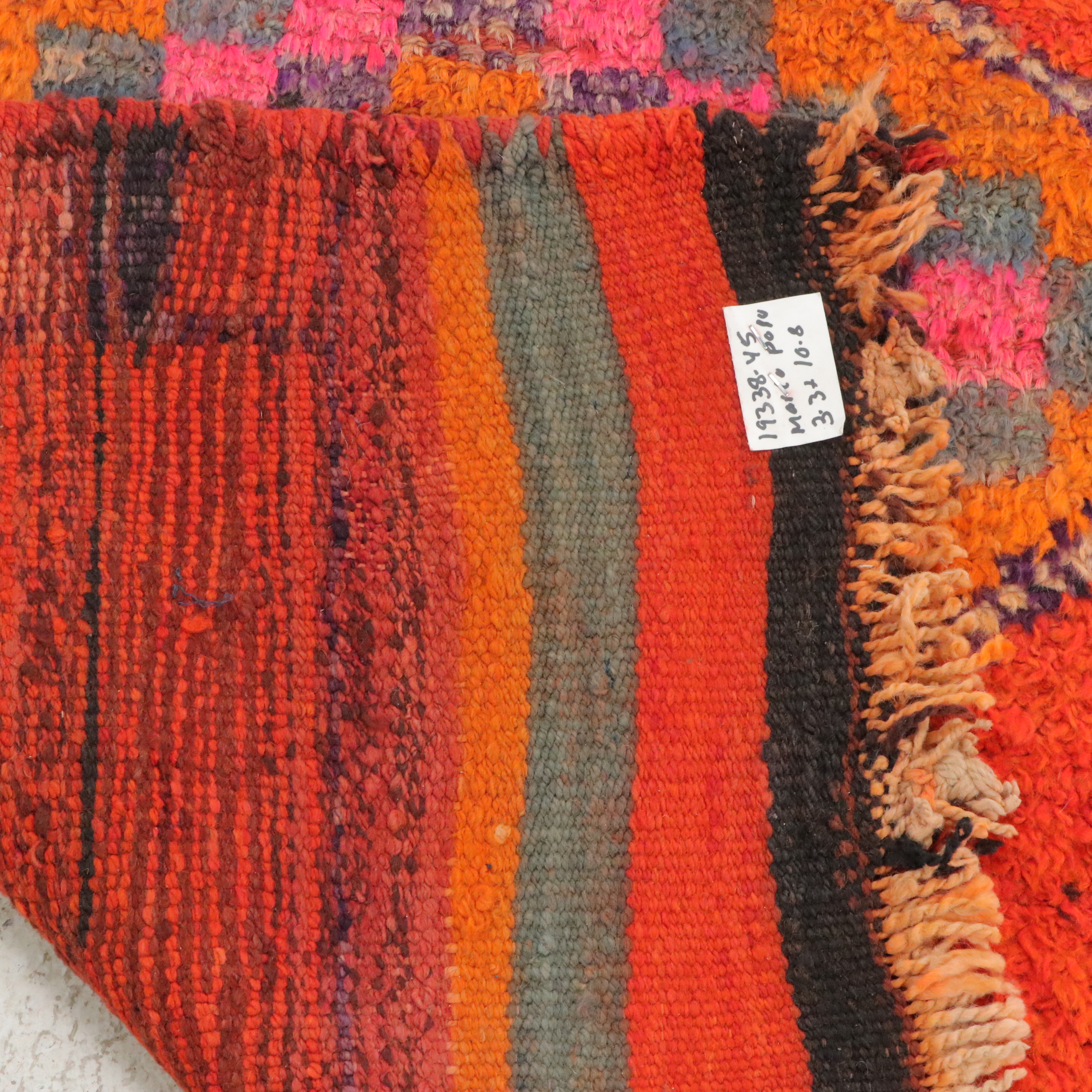 3'3 x 11'5 Hand-Knotted Moroccan Berber Carpet Runner Long Rug