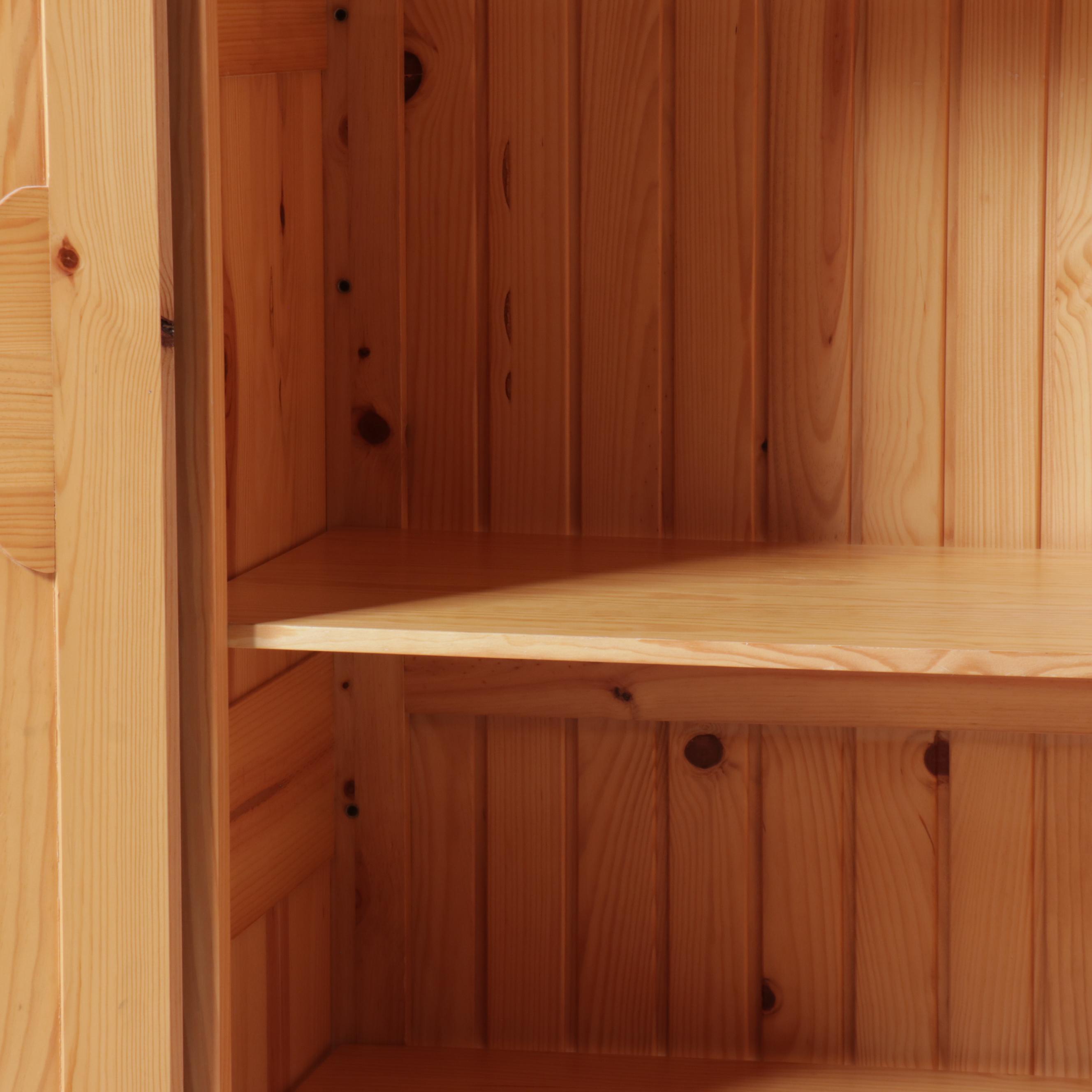 Southwestern Style Carved Pine Armoire