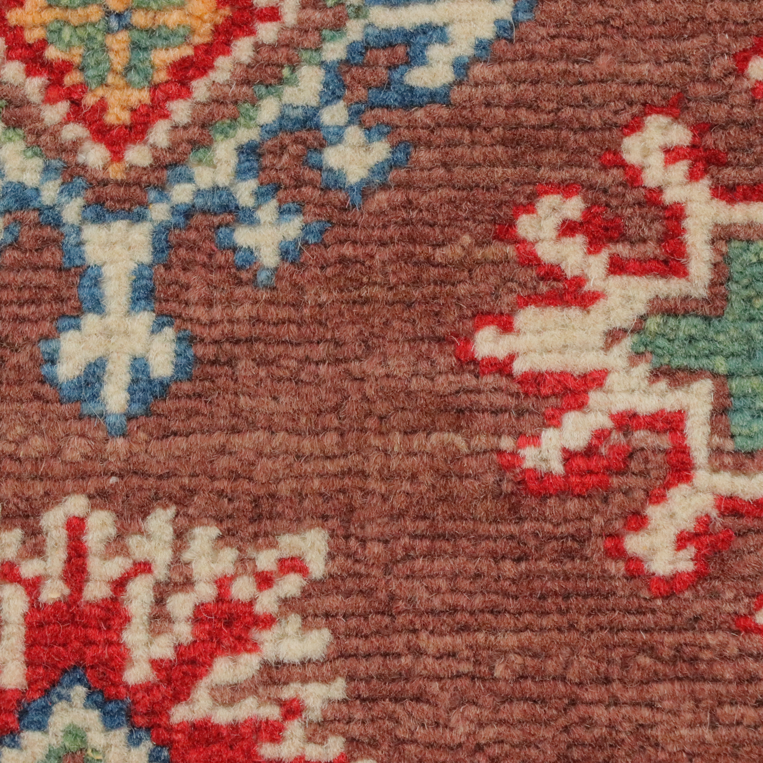 2'8 x 4' Hand-Knotted Afghan Kazak Accent Rug