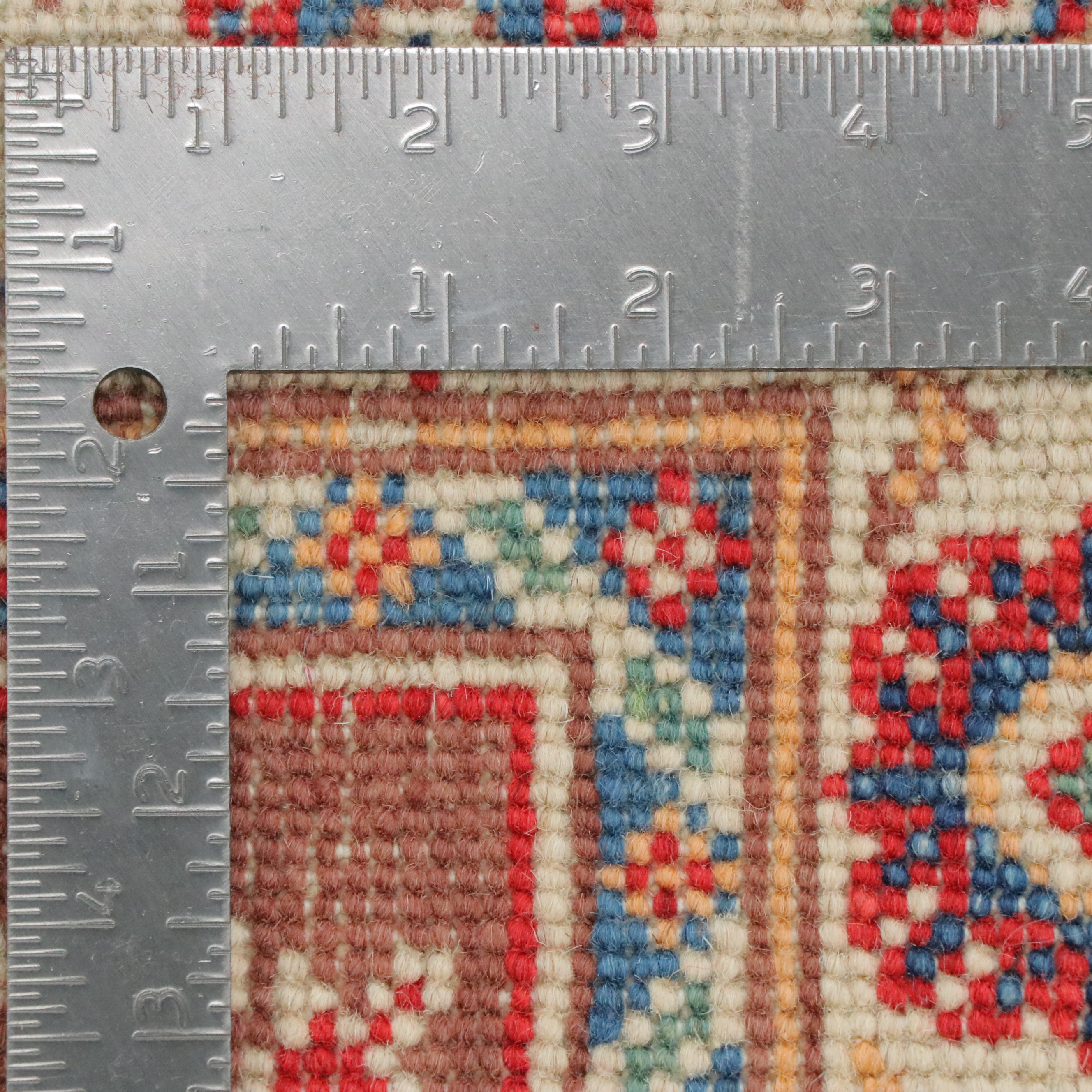 2'8 x 4' Hand-Knotted Afghan Kazak Accent Rug