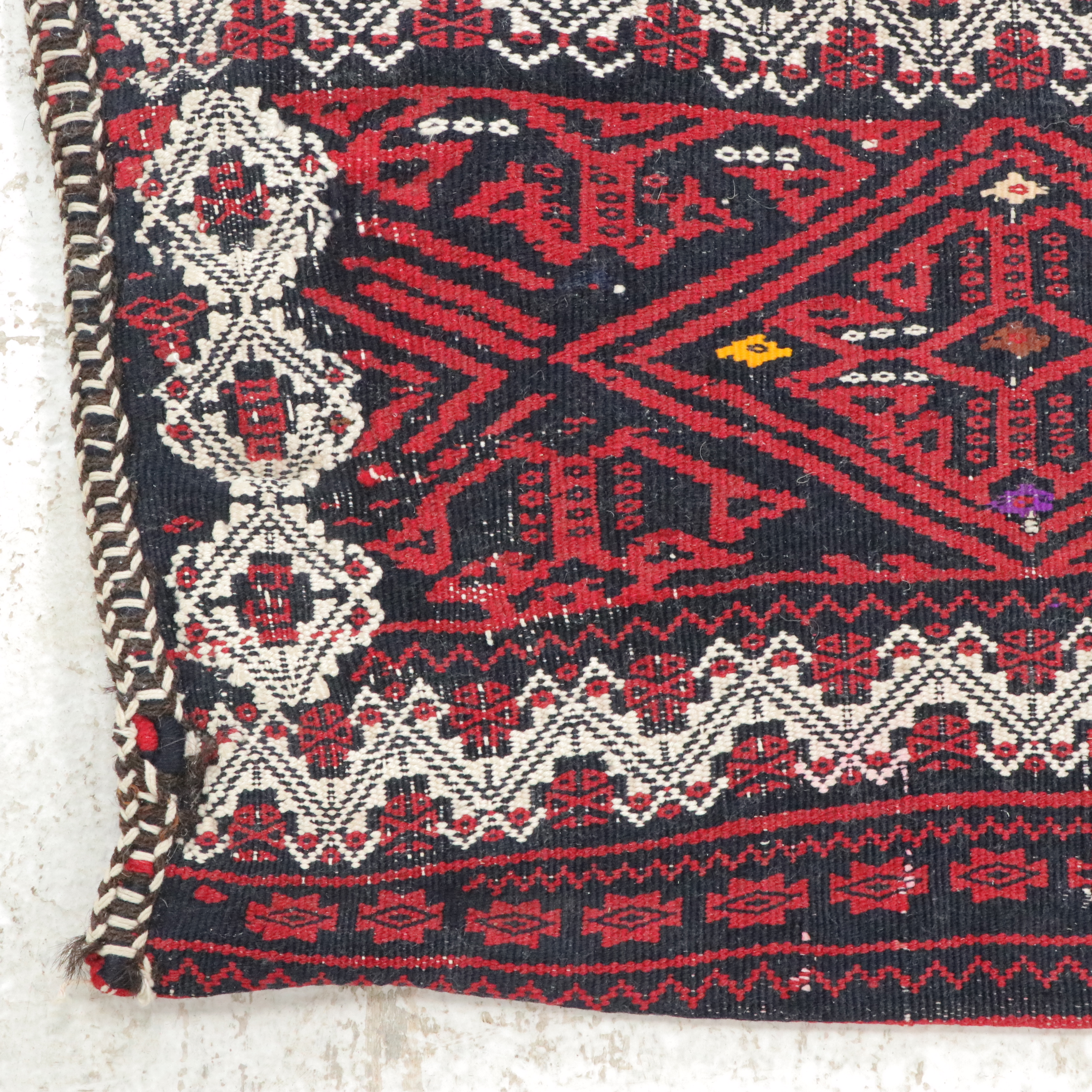2' x 2' Hand-Knotted Persian Kazak Style Salt Bag