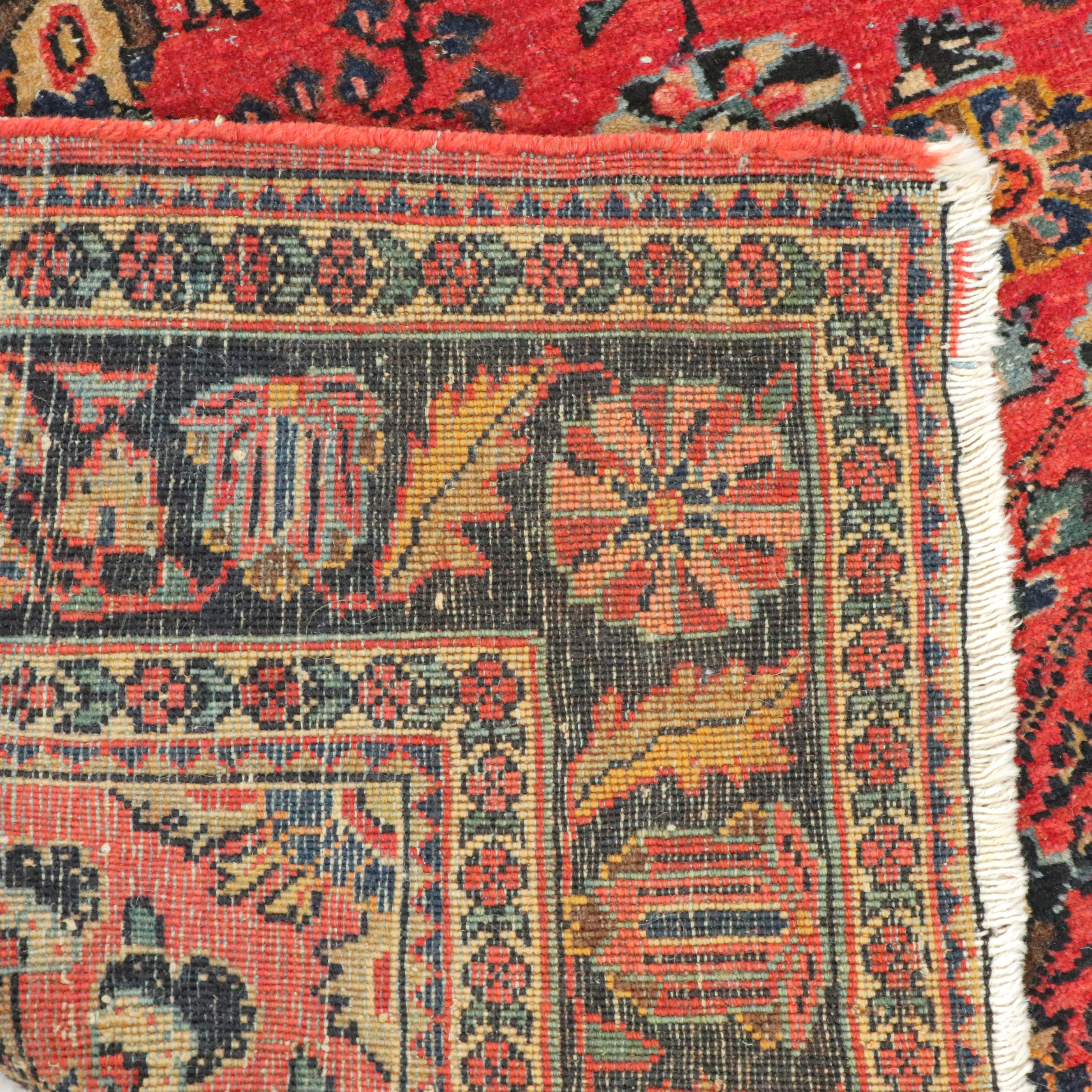 3'7 x 4'8 Hand-Knotted Persian Sarouk Area Rug