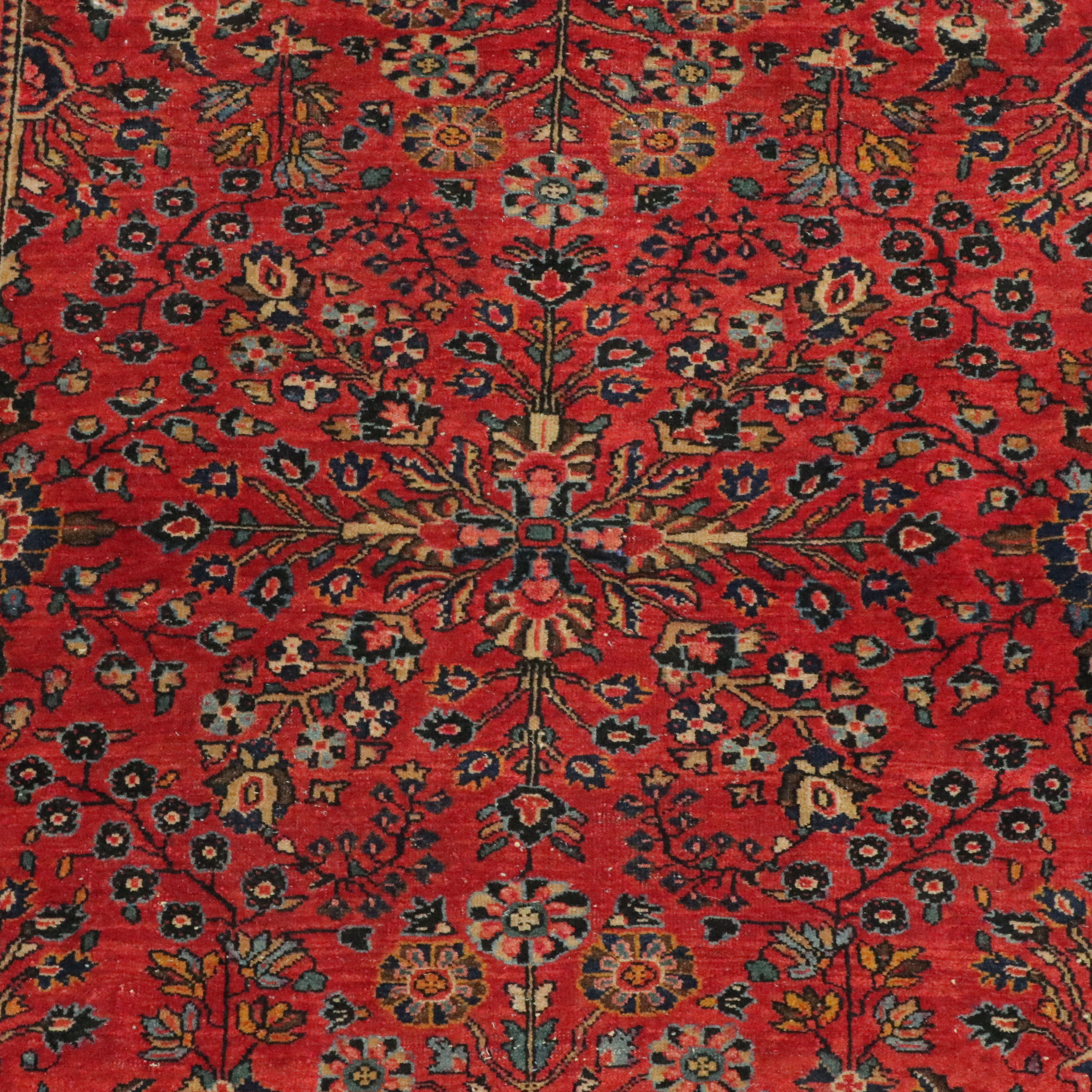 3'7 x 4'8 Hand-Knotted Persian Sarouk Area Rug