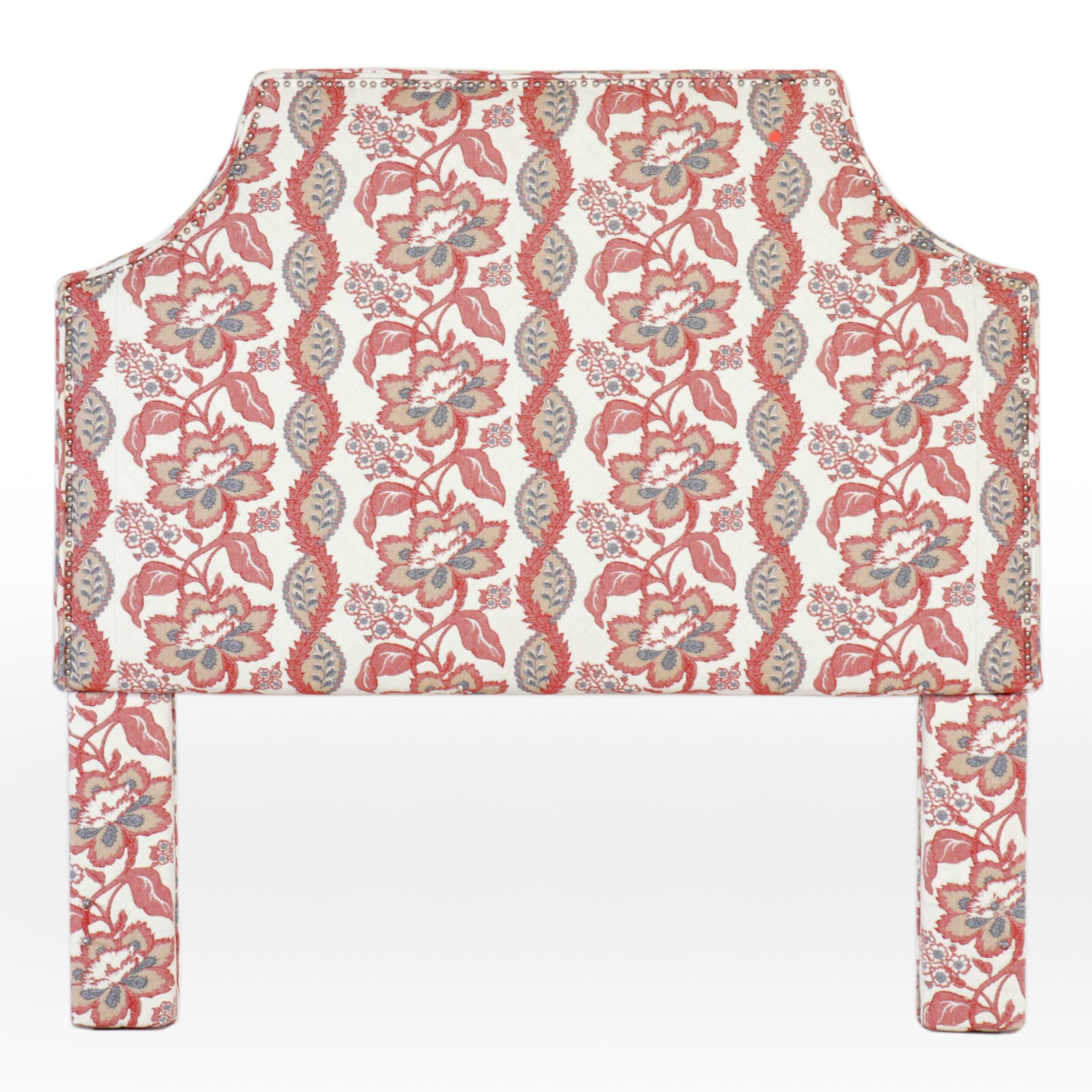 Baroque Brocade Style Upholstered Twin Headboard