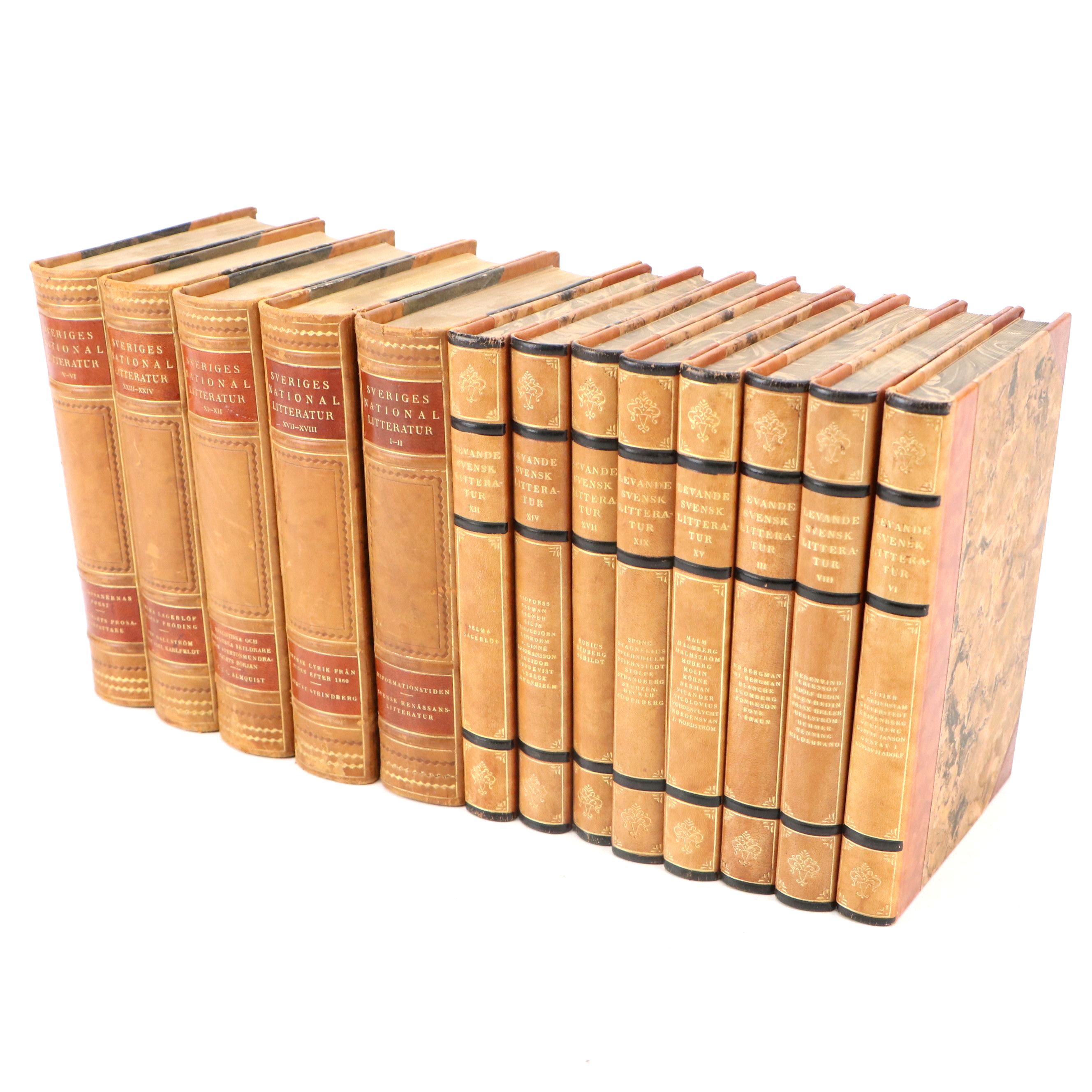 "Levande Svensk Litteratur" and "Sveriges National-Litteratur" Partial Sets