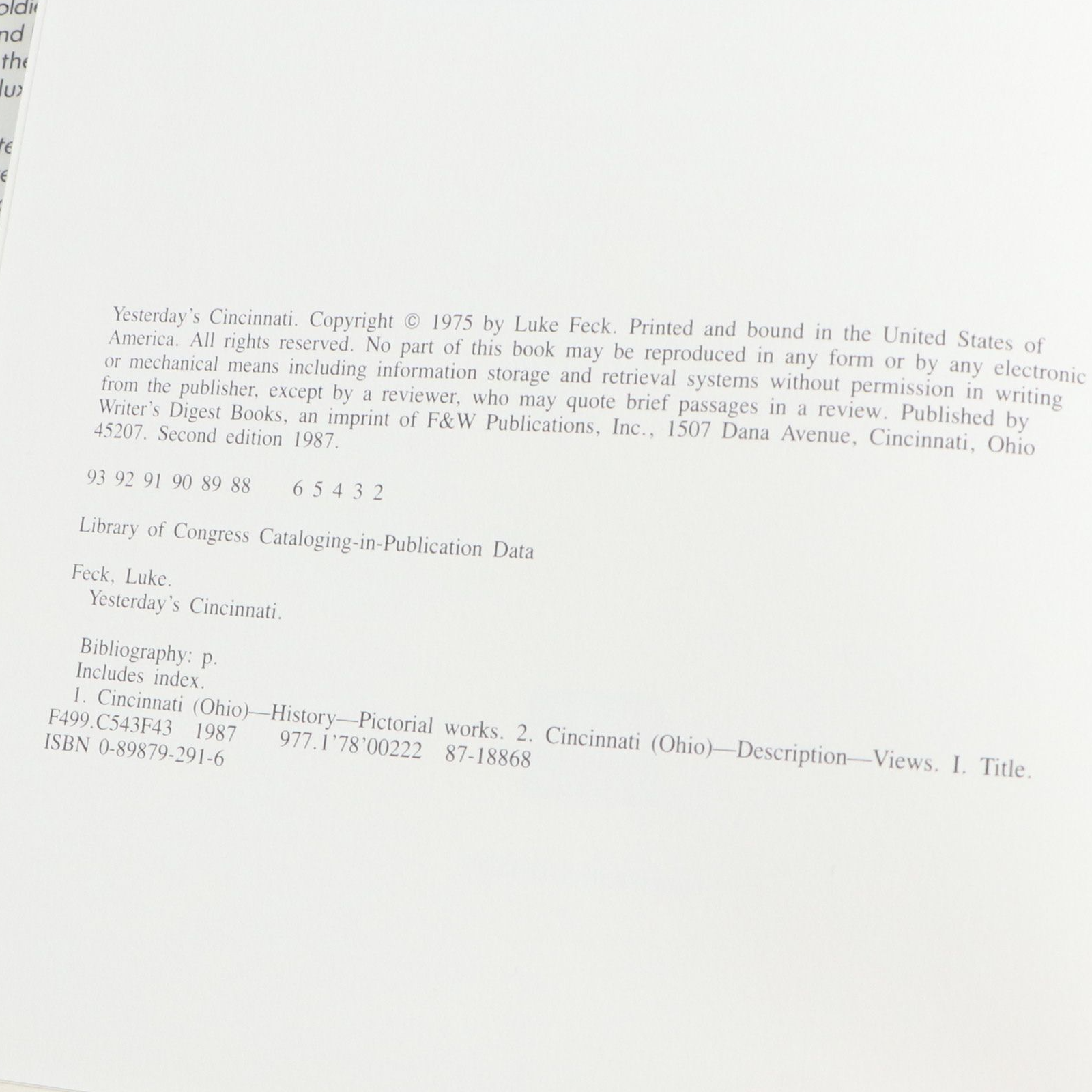 "Cincinnati Scenes," "Yesterday's Cincinnati," and More Cincinnati History Books