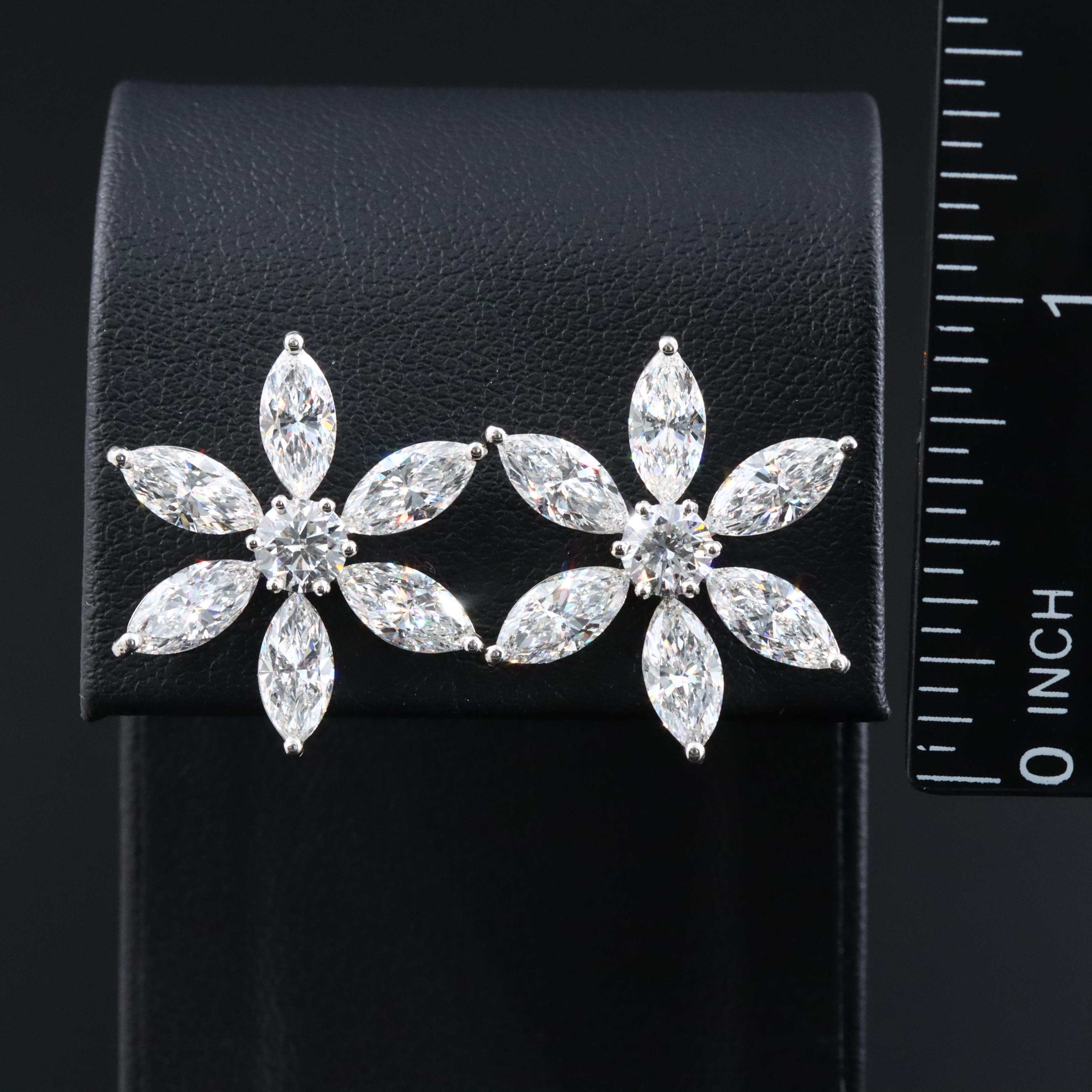 Platinum 6.50 CTW Lab Grown Diamond Earrings