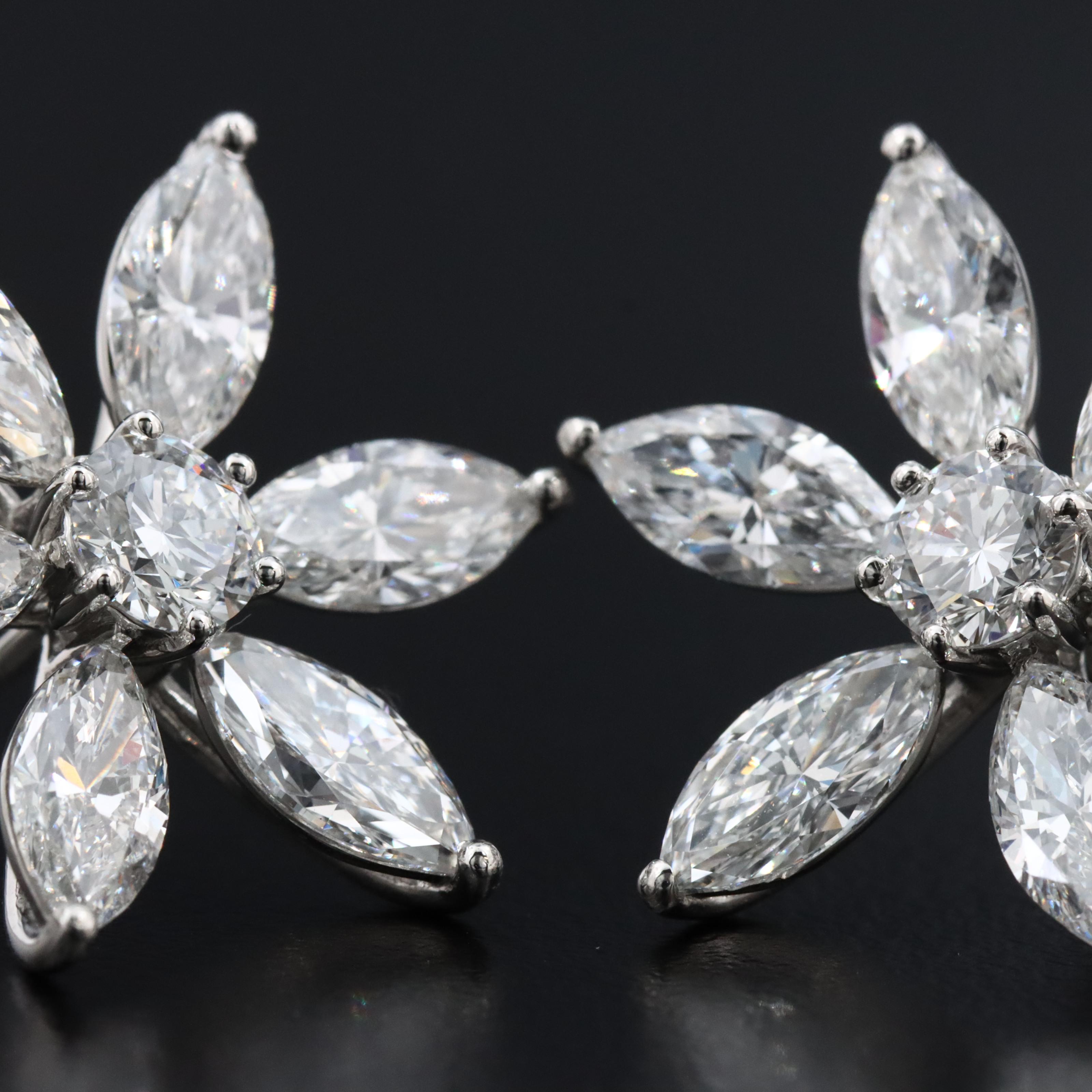 Platinum 6.50 CTW Lab Grown Diamond Earrings