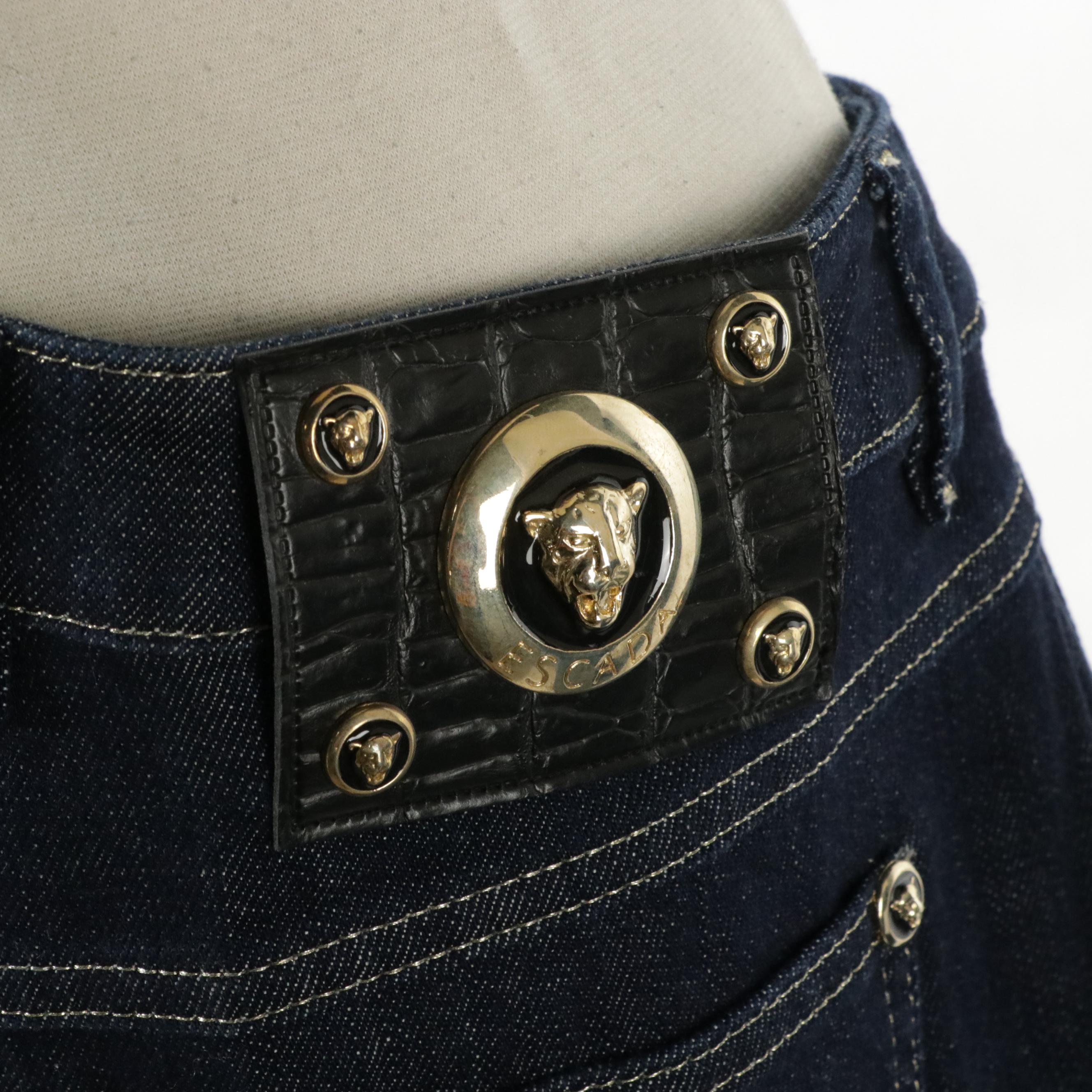 Joe's "The Charlie Crop" Frayed Jeans and Escada Dark Wash Straight-Leg Jeans