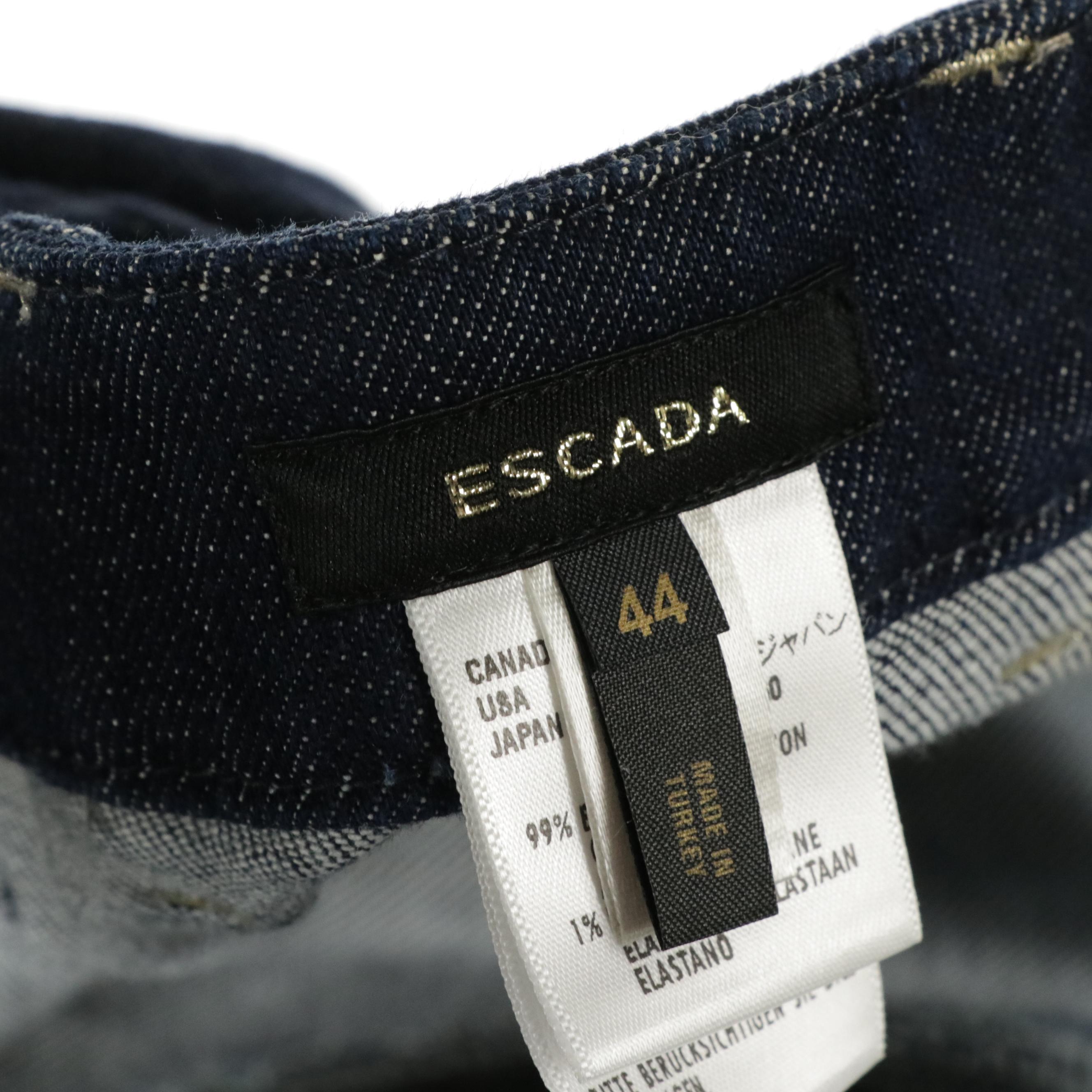 Joe's "The Charlie Crop" Frayed Jeans and Escada Dark Wash Straight-Leg Jeans