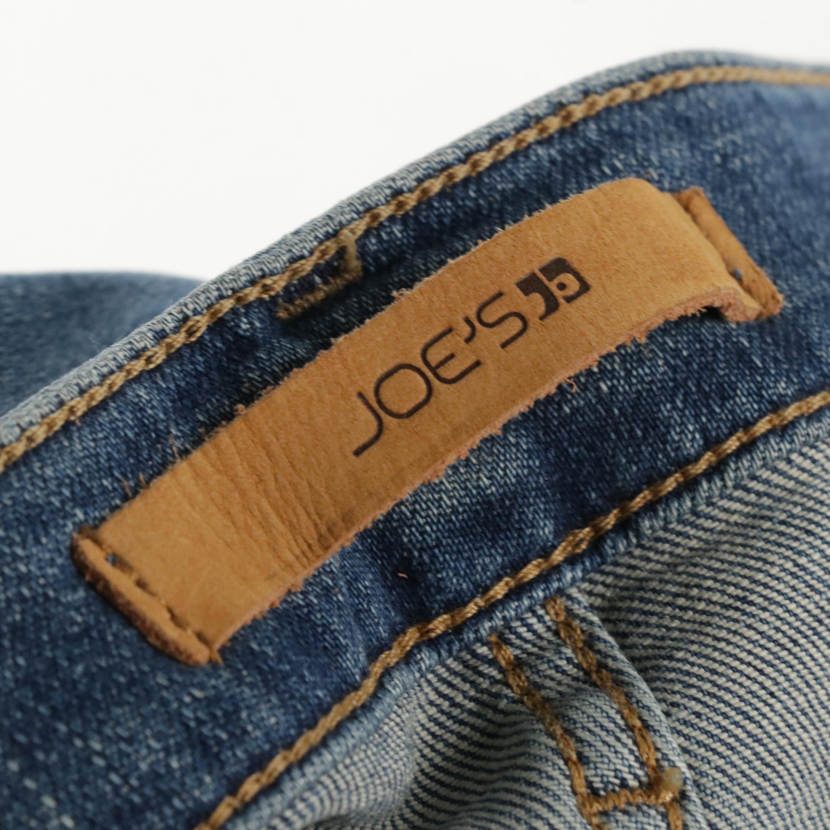 Joe's "The Charlie Crop" Frayed Jeans and Escada Dark Wash Straight-Leg Jeans