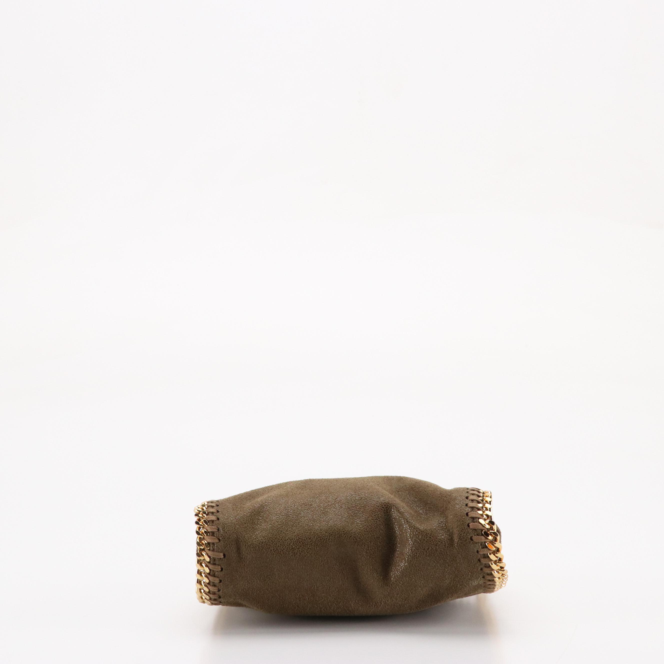 Stella Mccartney Mini Falabella Chain Bag in Brown Shaggy Deer Faux-Leather